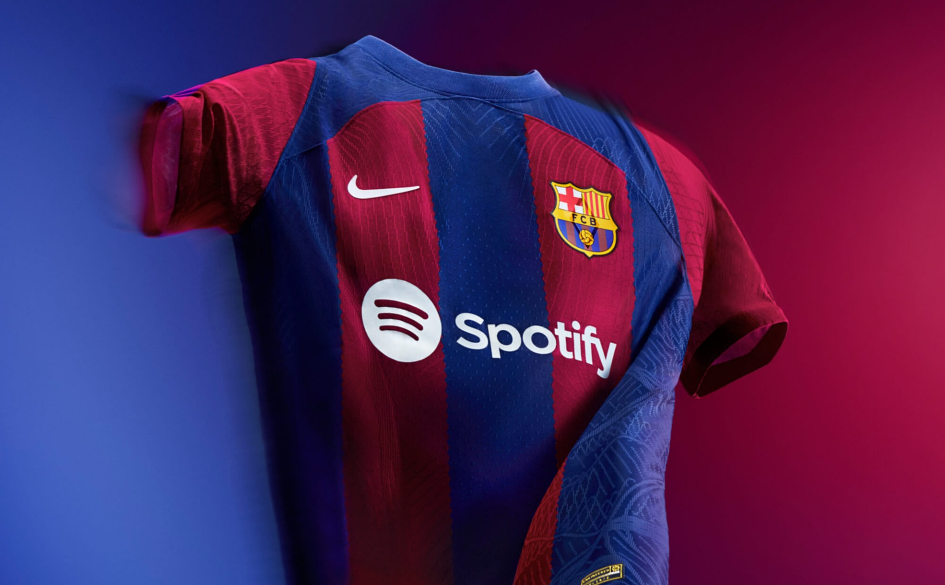 Scherm versnelling Reductor Dit is het Nike FC Barcelona thuisshirt 2023-2024