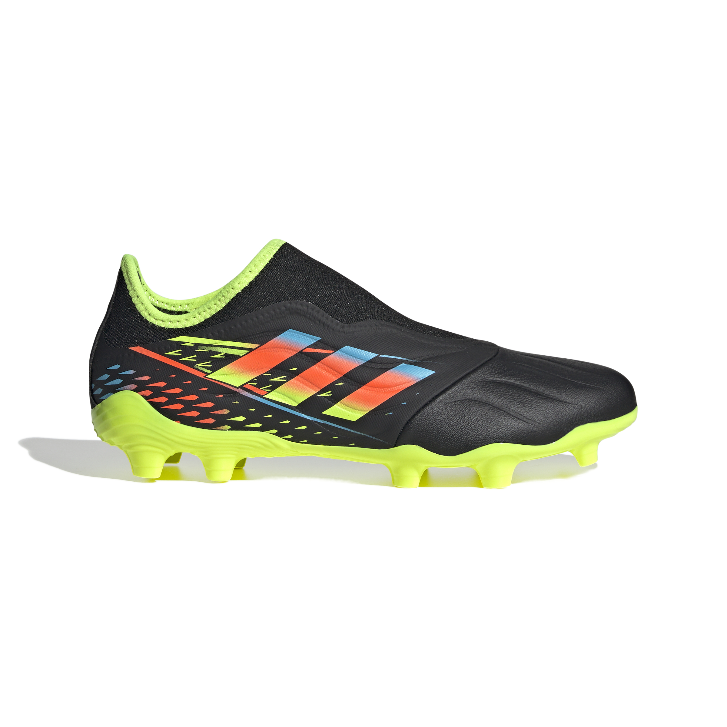 adidas Copa Sense.3 Veterloze Gras Voetbalschoenen (FG) Zwart Blauw Geel