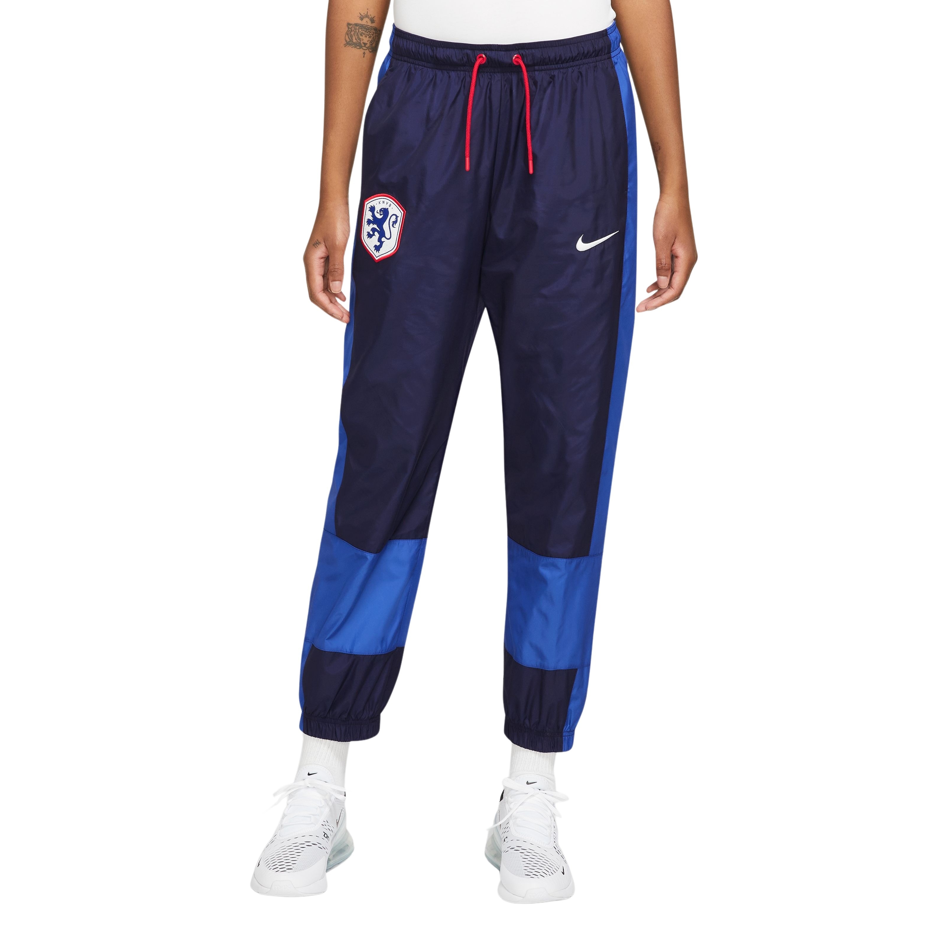Nike Nederland Essential Joggingbroek 2023-2025 Dames Donkerblauw Blauw Rood Wit