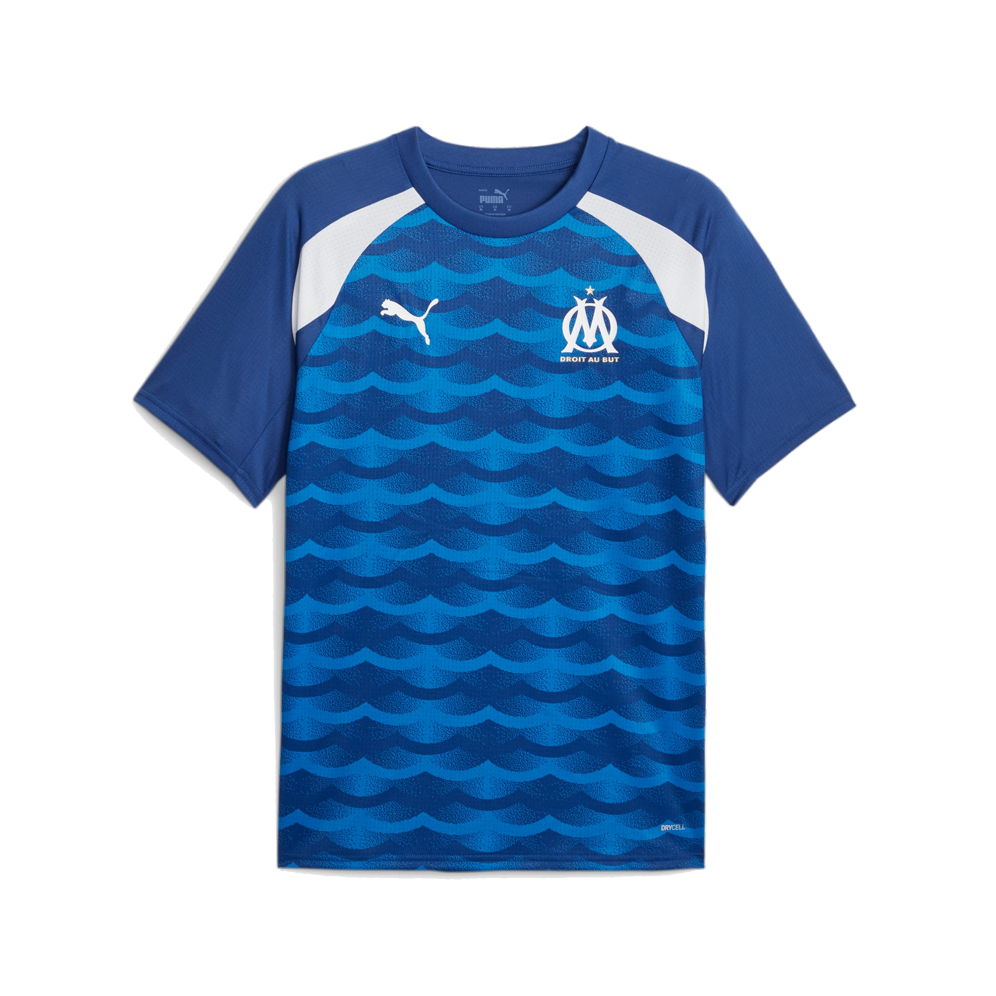 PUMA Olympique Marseille Pre-Match Trainingsshirt 2023-2024 Donkerblauw Wit