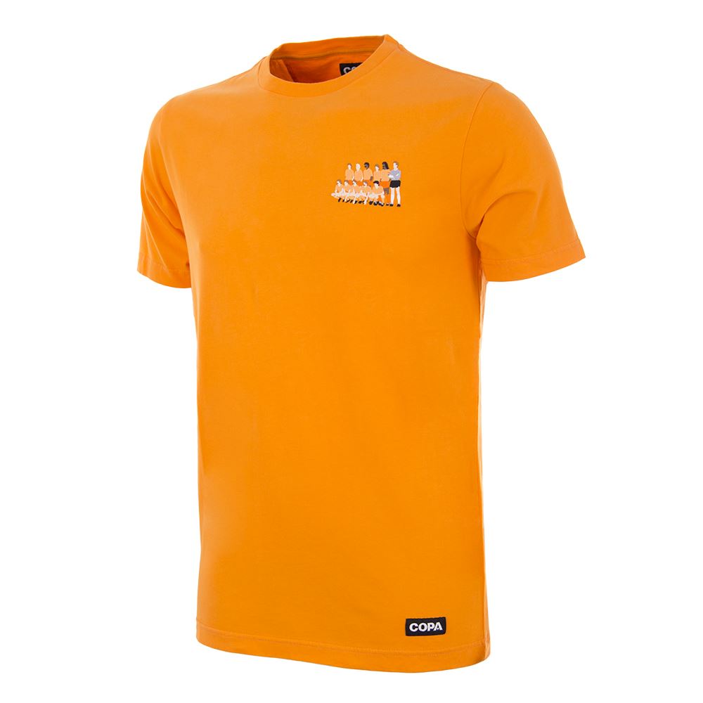 Holland 1988 European Champions Embroidery T-Shirt Orange L