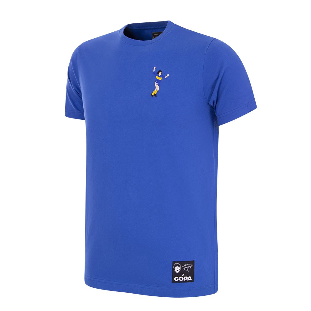 Maradona X COPA Boca Embroidery T-Shirt Blue M