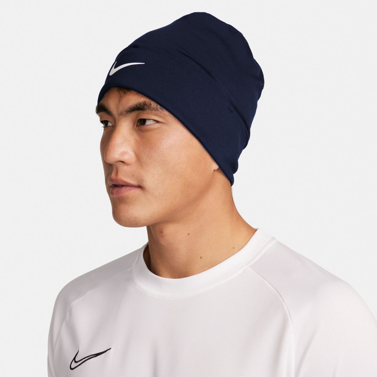 Nike Peak Beanie Donkerblauw Wit, foto 3
