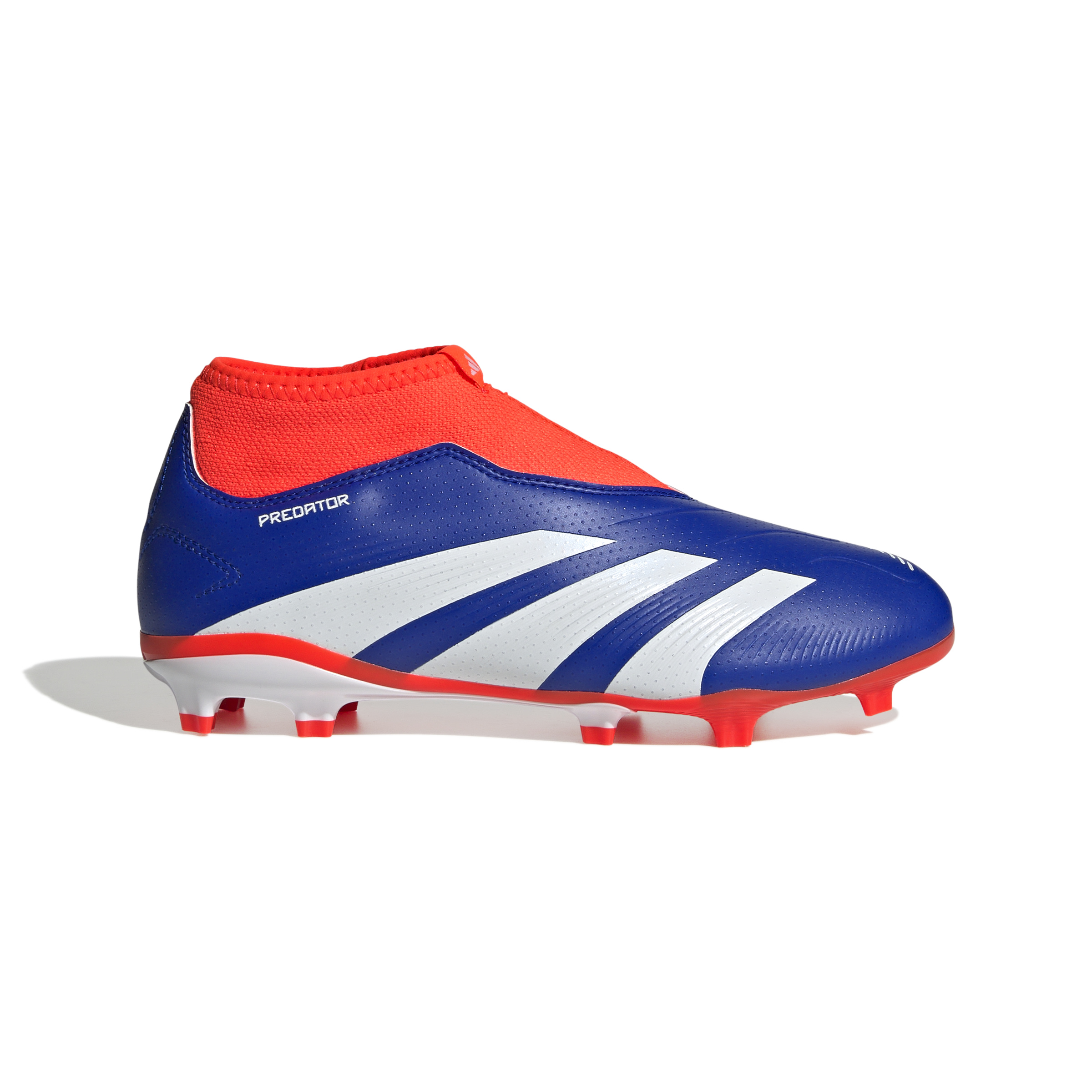 Voetbalshop » Adidas Predator League Veterloze Gras Voetbalschoenen (FG)  Kids Blauw Wit Rood