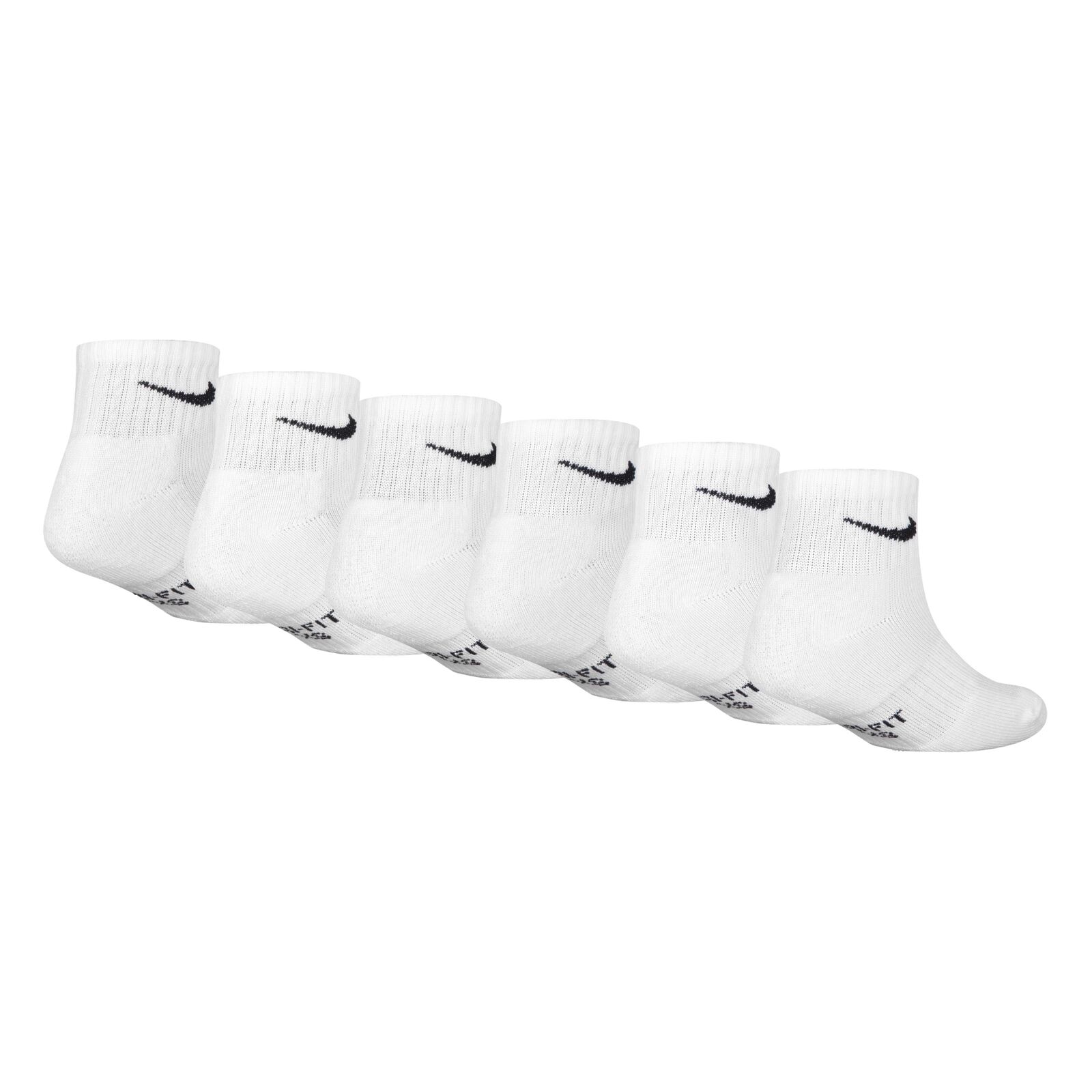 Nike Dri-FIT Performance Basics Enkelsokken 6-Pack Kleuters Wit Zwart, foto 2