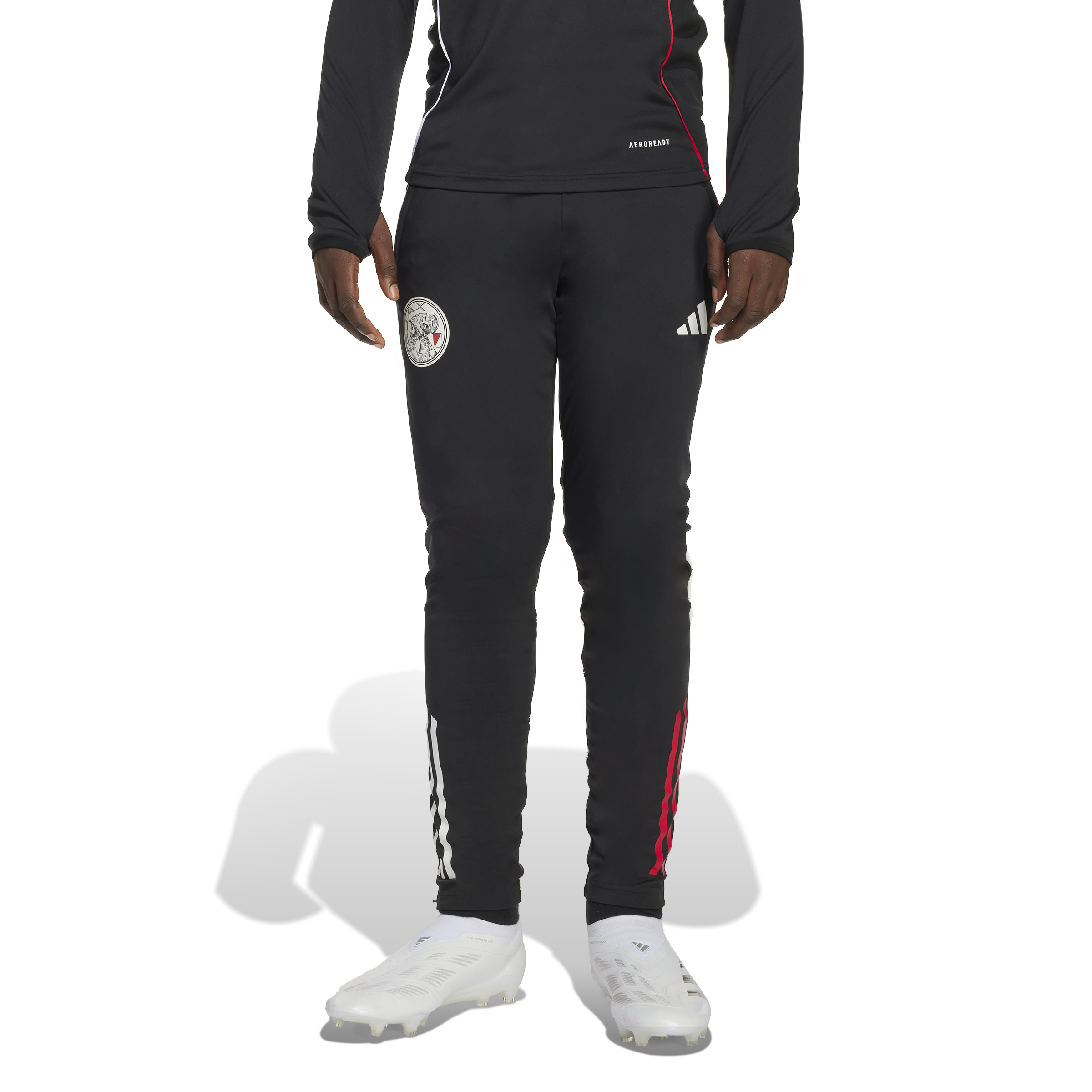 Adidas Ajax Trainingsbroek 2025-2026 Kids Zwart Wit Rood