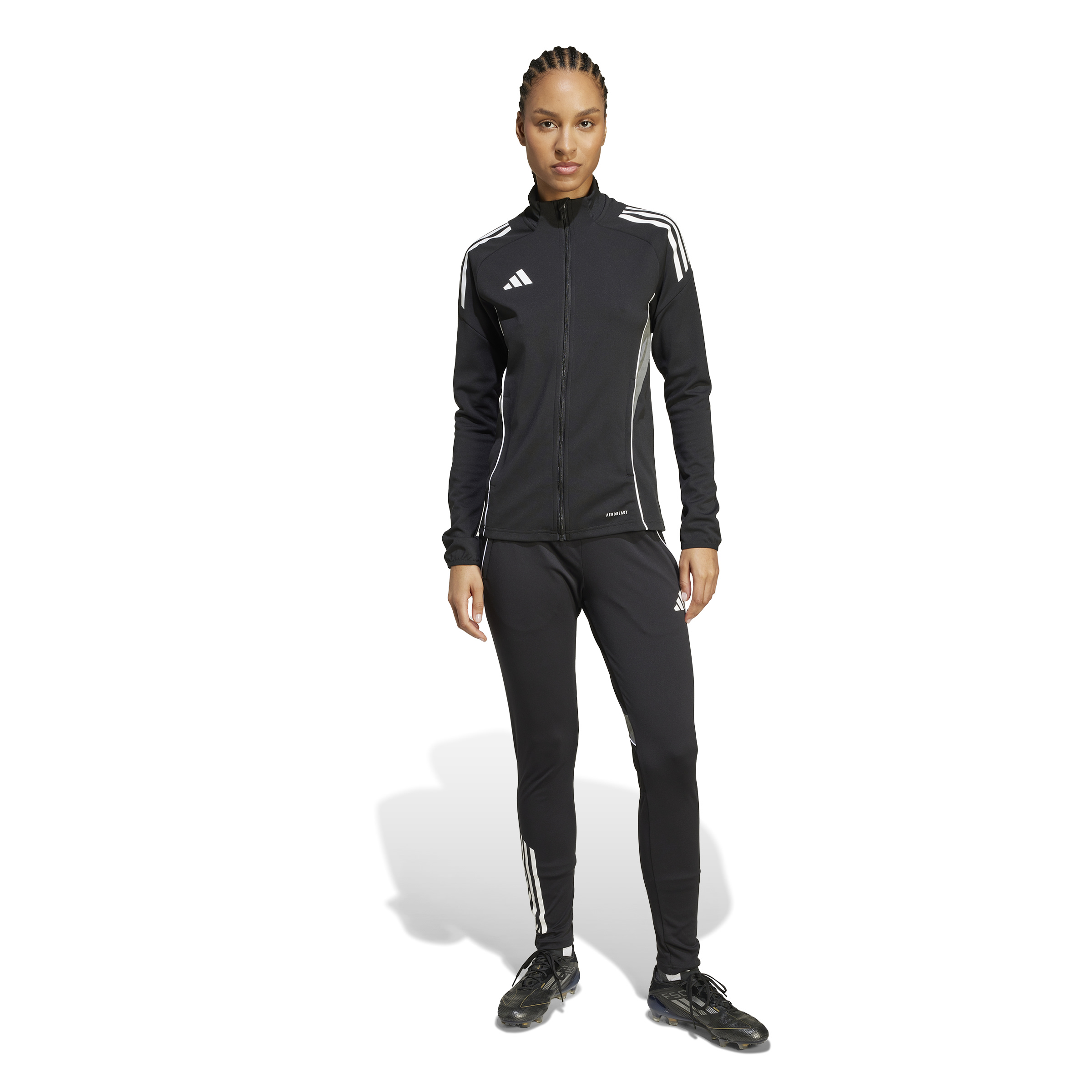 Adidas Tiro 25 Competition Trainingspak Full-Zip Dames Zwart Wit Grijs