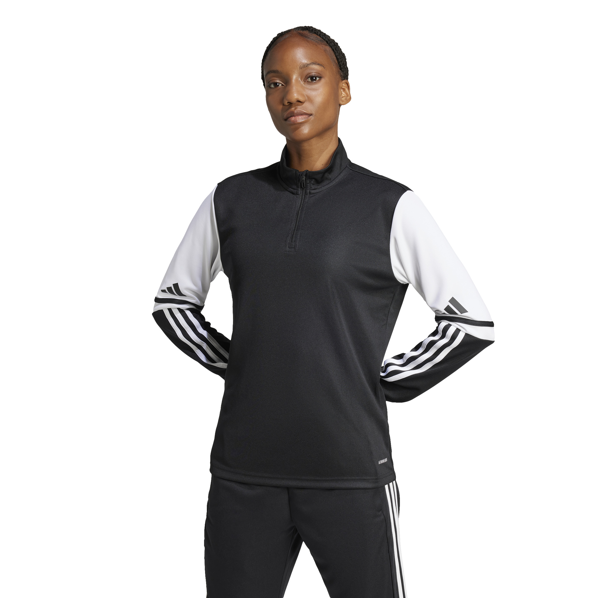 Adidas Squadra 25 Trainingstrui 1/4-Zip Dames Zwart Wit