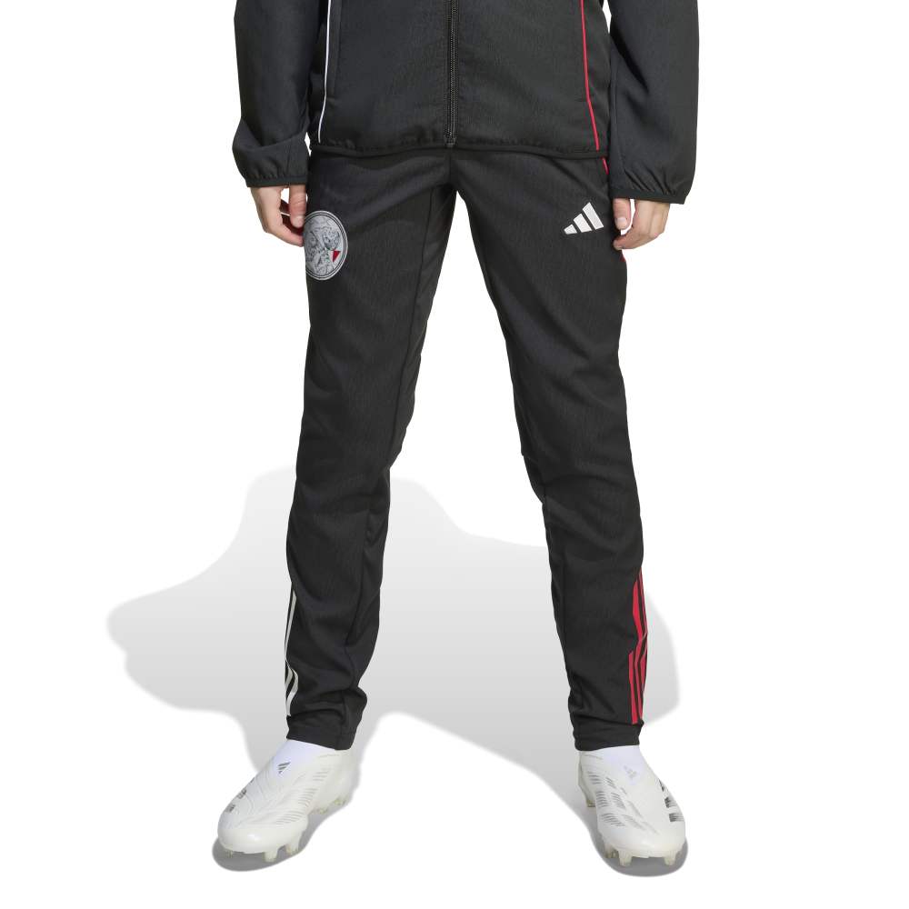 Adidas Ajax Presentatie Trainingsbroek 2025-2026 Kids Zwart Wit Rood