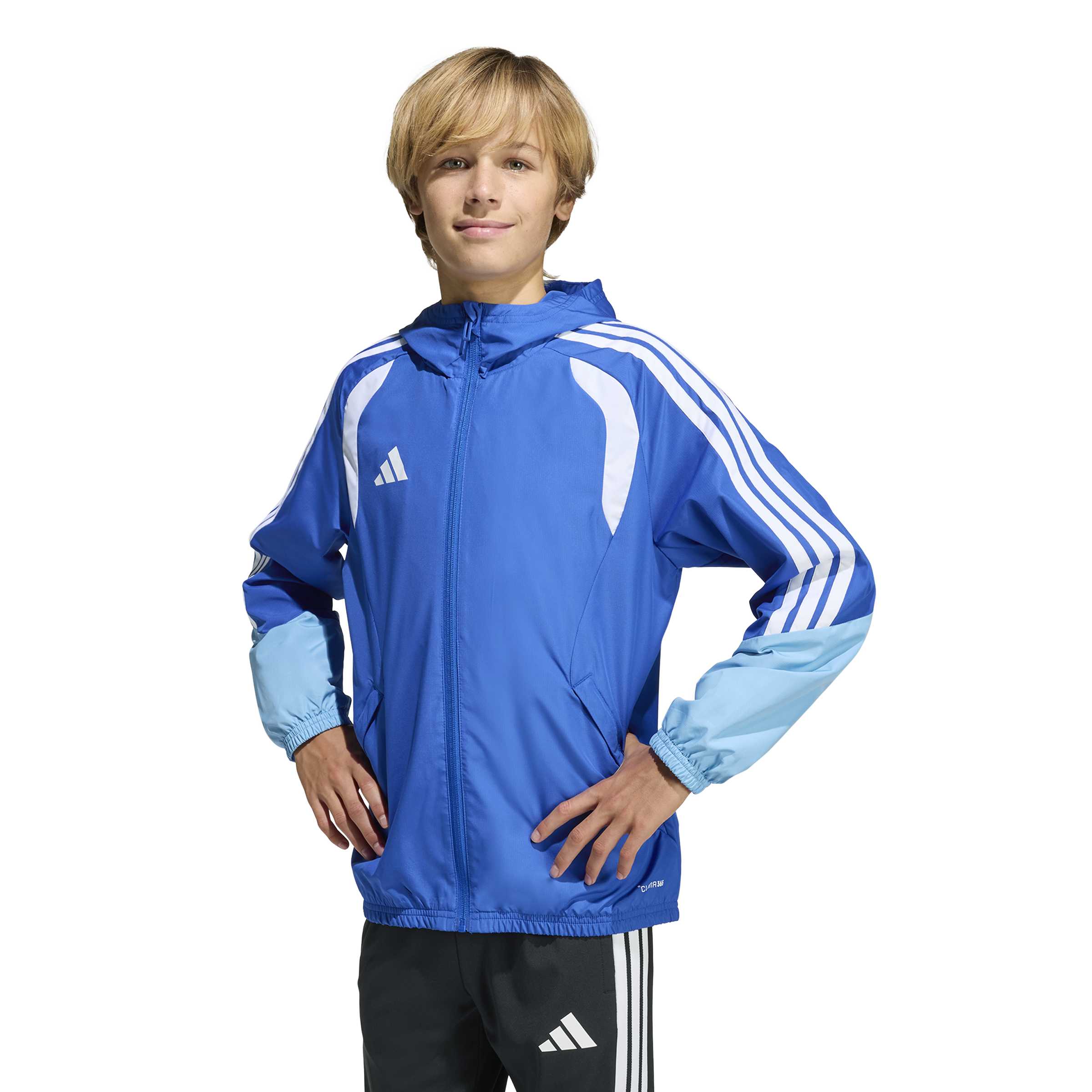 Adidas Tiro 26 Competition Allweather Jack Kids Blauw Lichtblauw