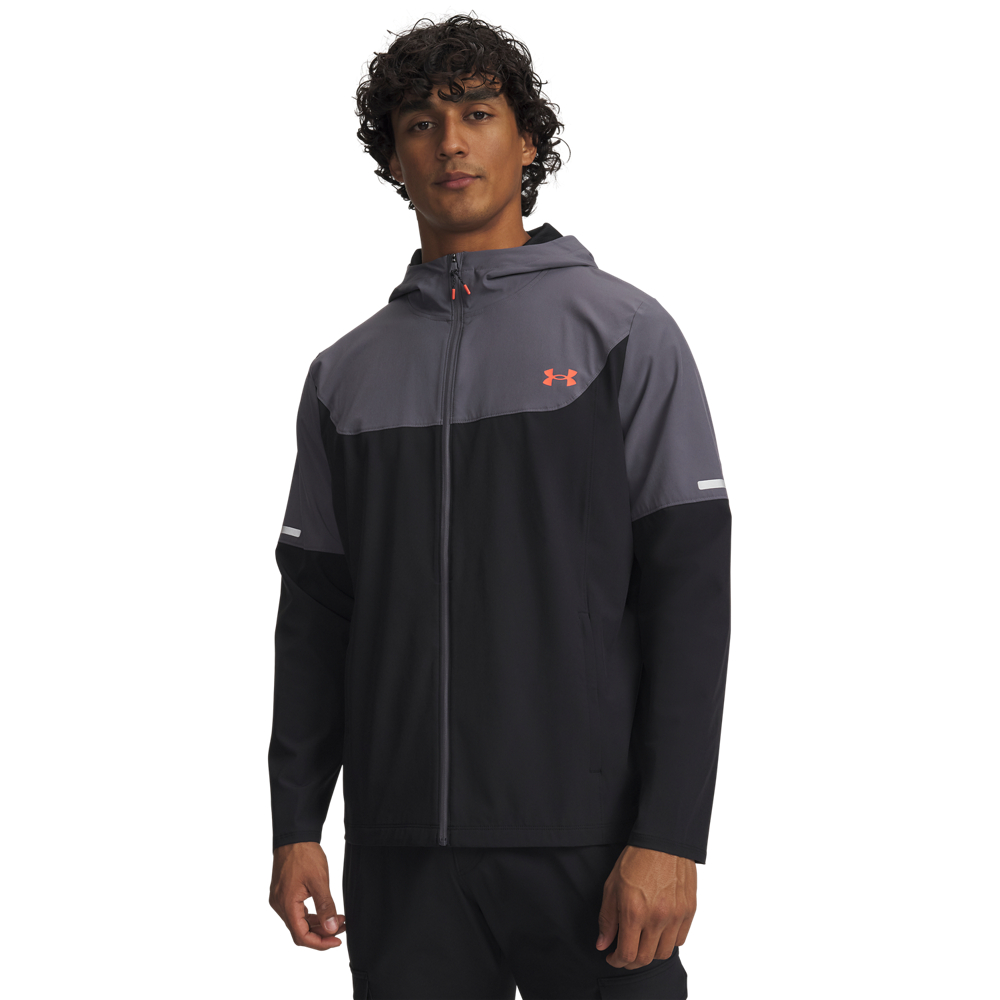 Under Armour Tech Utility Woven Jack Zwart Donkergrijs Zwart Rood