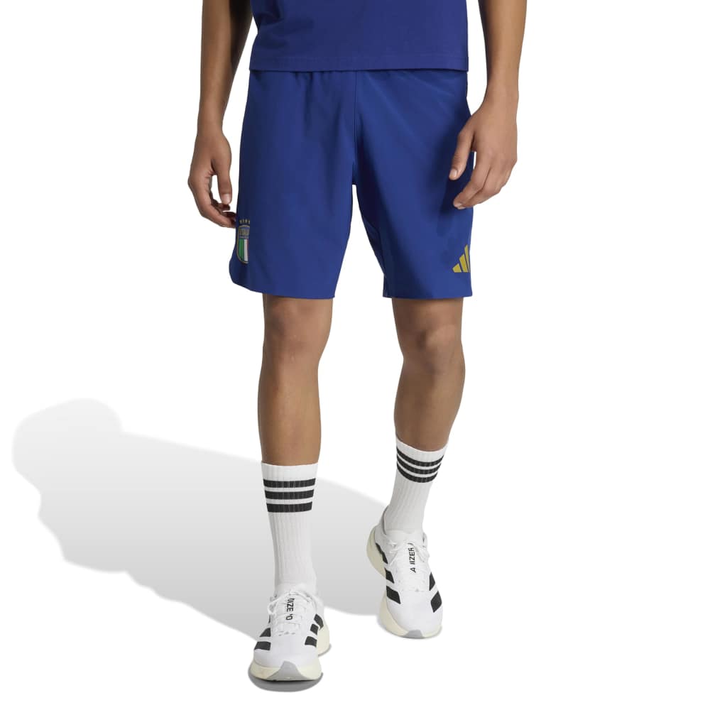 Adidas Itali&euml; Tiro Travel Broekje 2026-2028 Blauw Goud