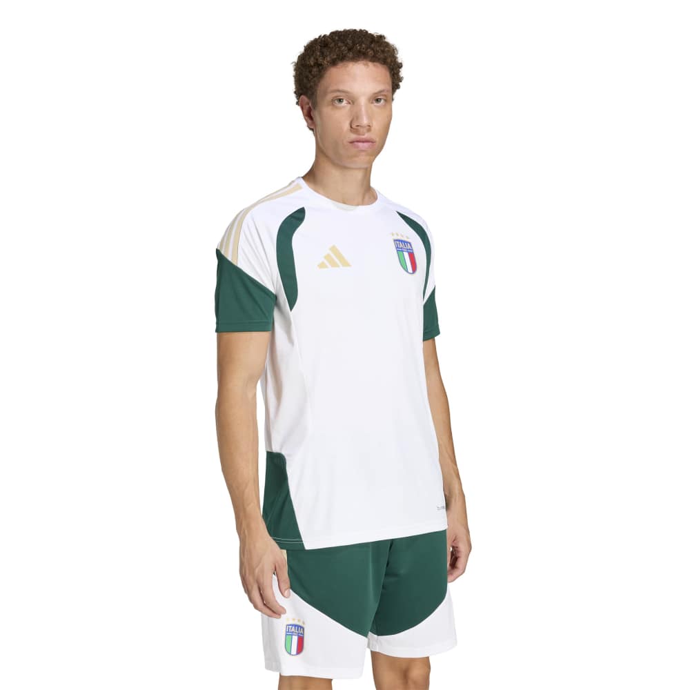 Adidas Itali&euml; Trainingsshirt 2026-2028 Wit Groen Goud