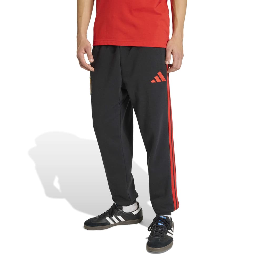 Adidas Belgi&euml; DNA Trainingsbroek 2026-2028 Zwart Rood