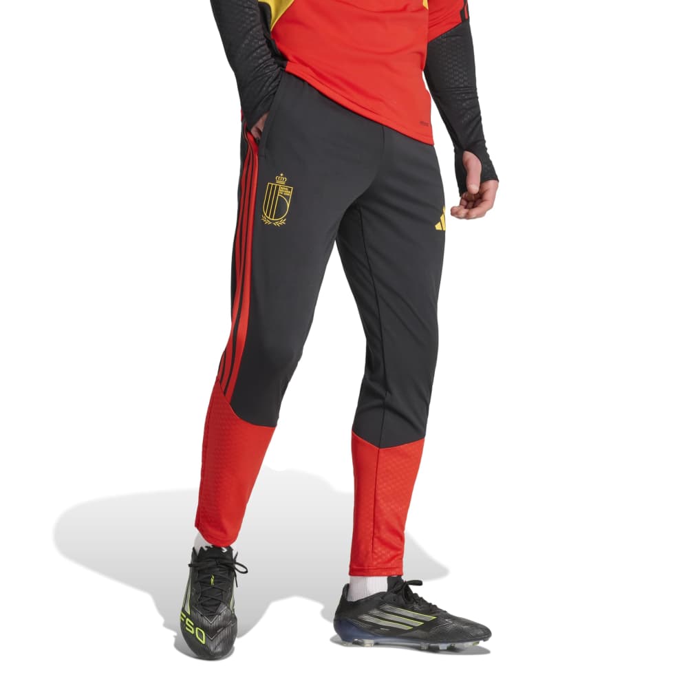 Adidas Belgi&euml; Trainingsbroek 2026-2028 Zwart Geel Rood