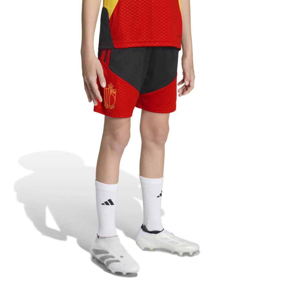Adidas Belgi&euml; Trainingsbroekje 2026-2028 Kids Zwart Geel Rood