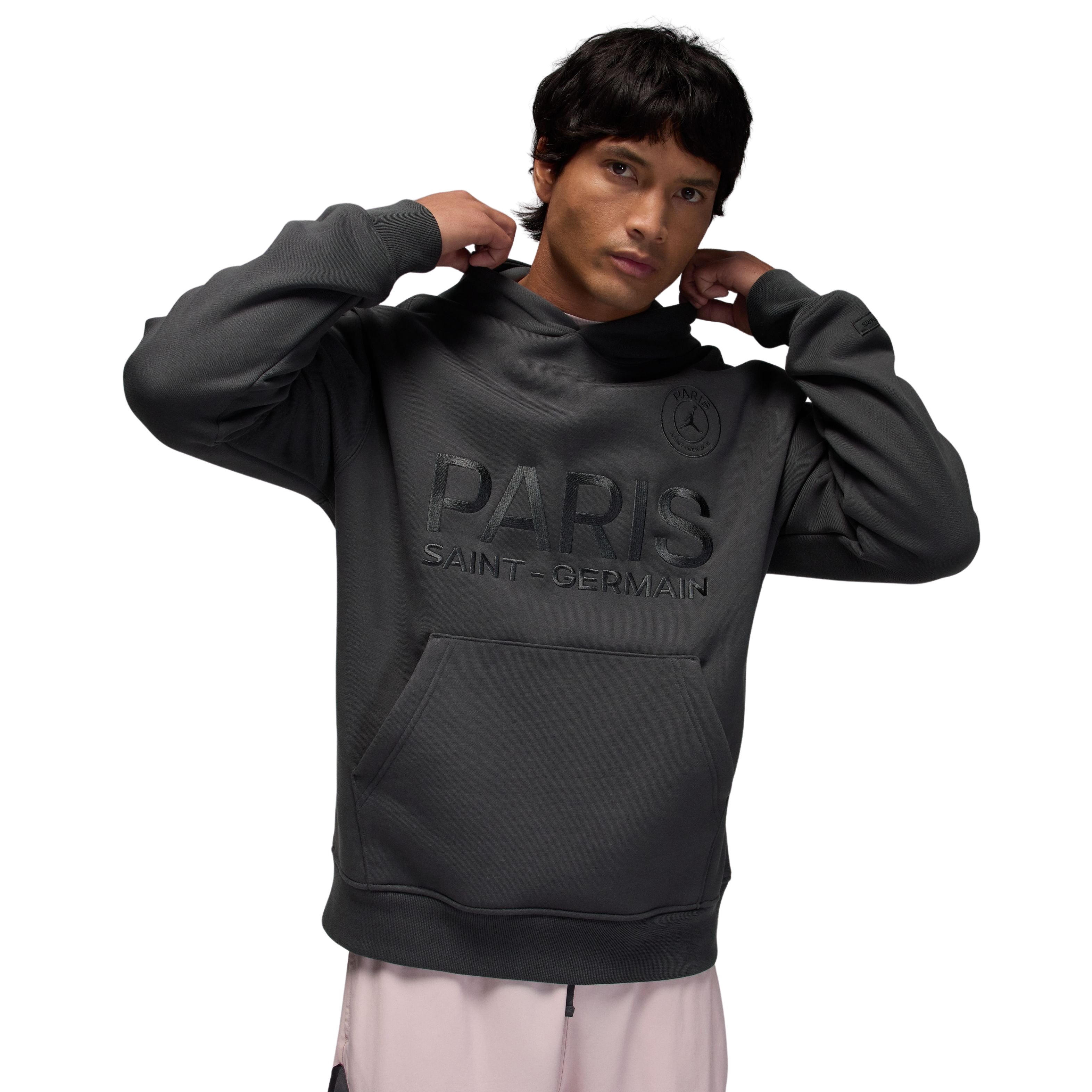 Nike Paris Saint-Germain x Jordan Hoodie 2025-2026 Donkergrijs Zwart