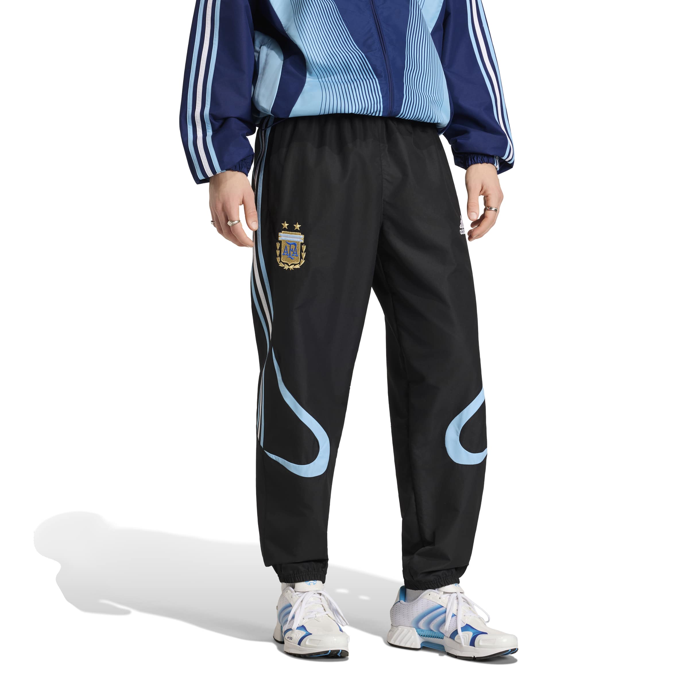 Adidas Argentini&euml; Trainingsbroek 2006 Donkerblauw Lichtblauw Goud