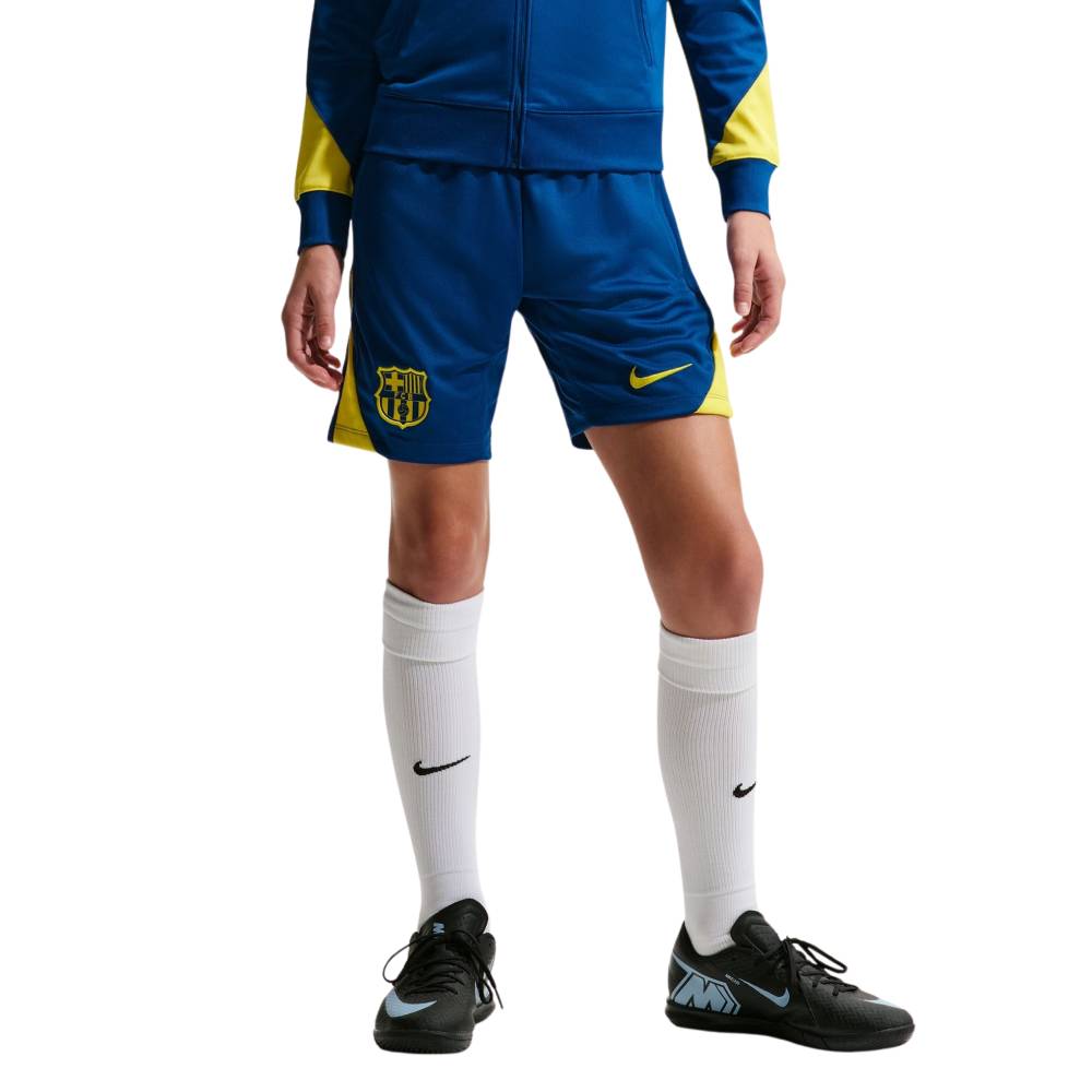 Nike FC Barcelona Strike Trainingsbroekje 2025-2026 Kids Donkerblauw Felgeel