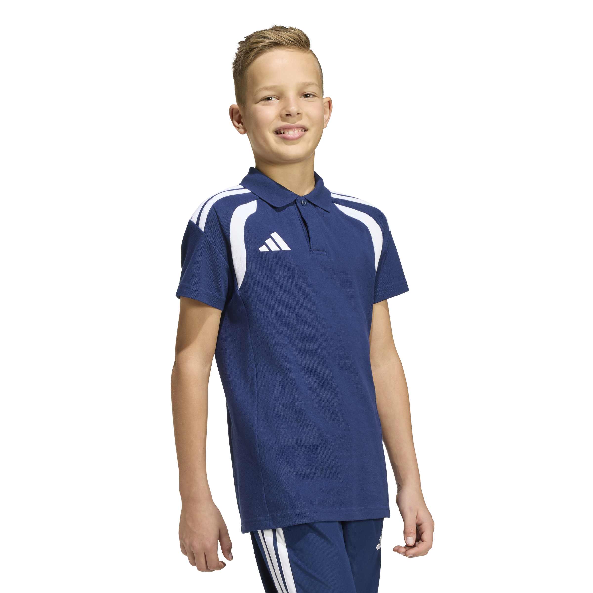 Adidas Tiro 26 League Polo Kids Donkerblauw Wit