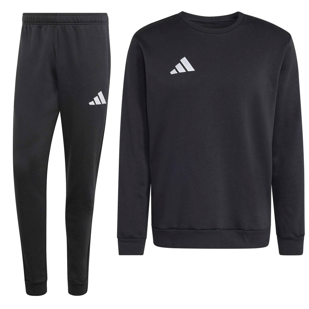 Adidas Entrada 26 Crew Sweater Joggingpak Zwart Wit