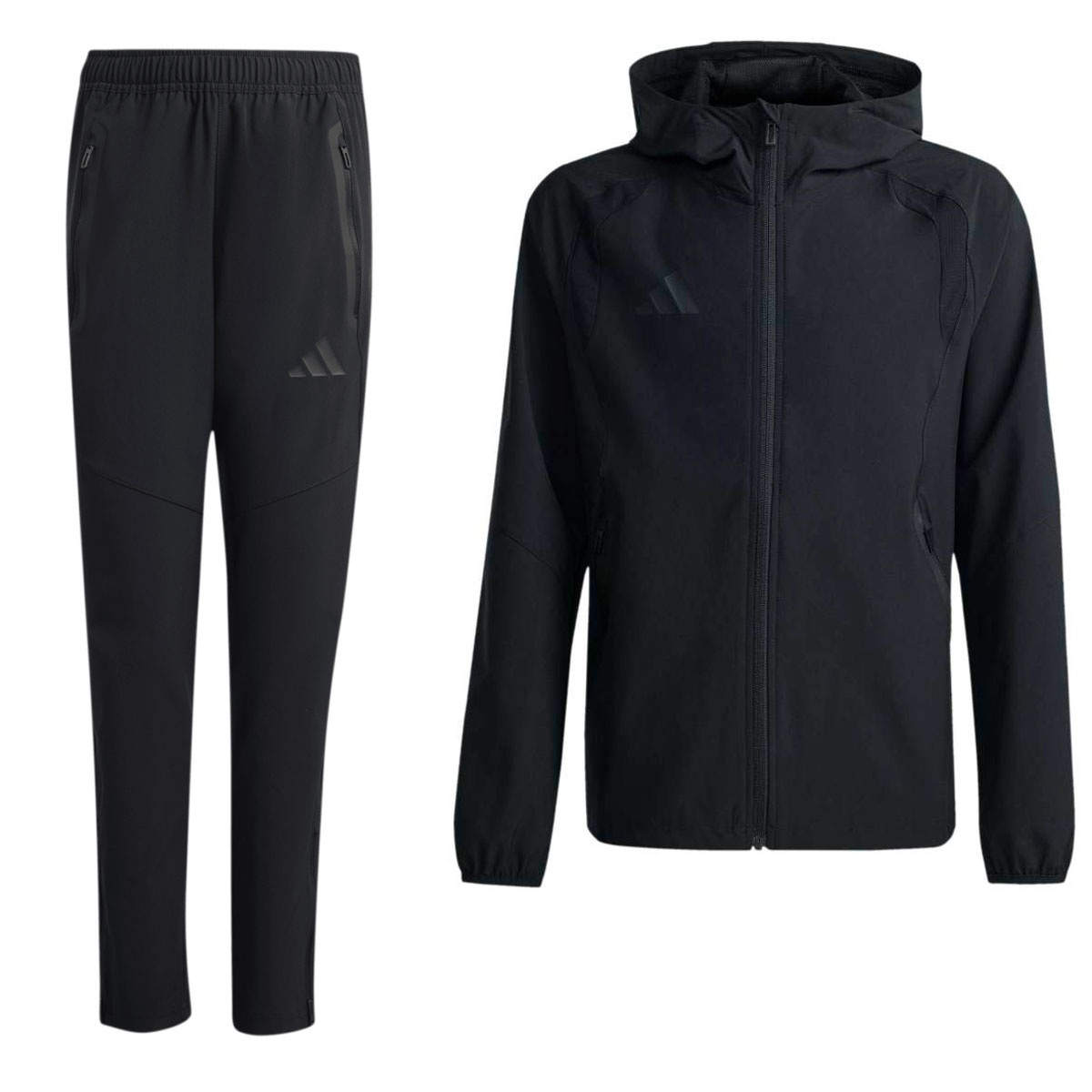 Adidas Tiro Travel Windbreaker Trainingspak Kids Zwart