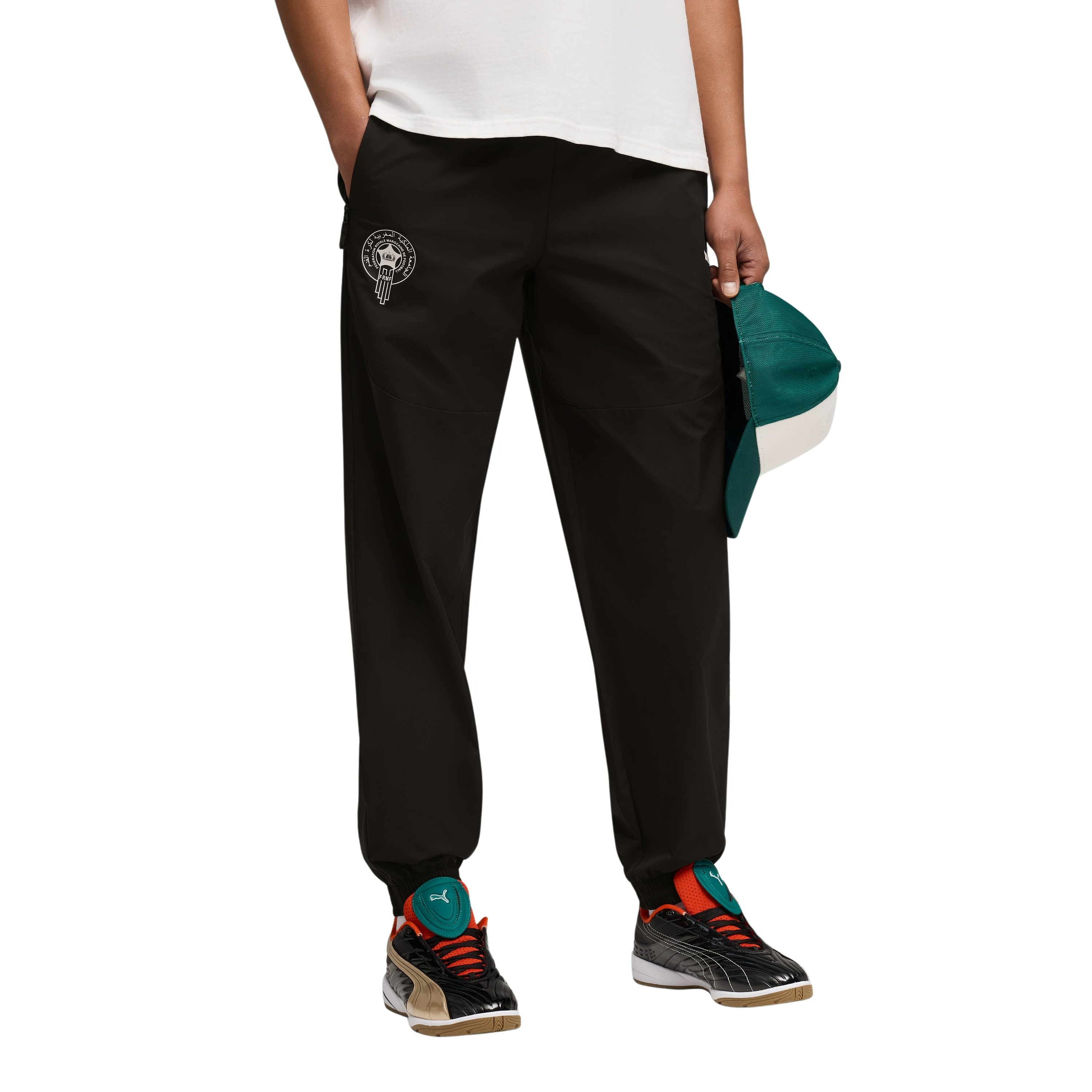 PUMA Marokko tech Woven Trainingsbroek 2026-2028 Zwart Wit