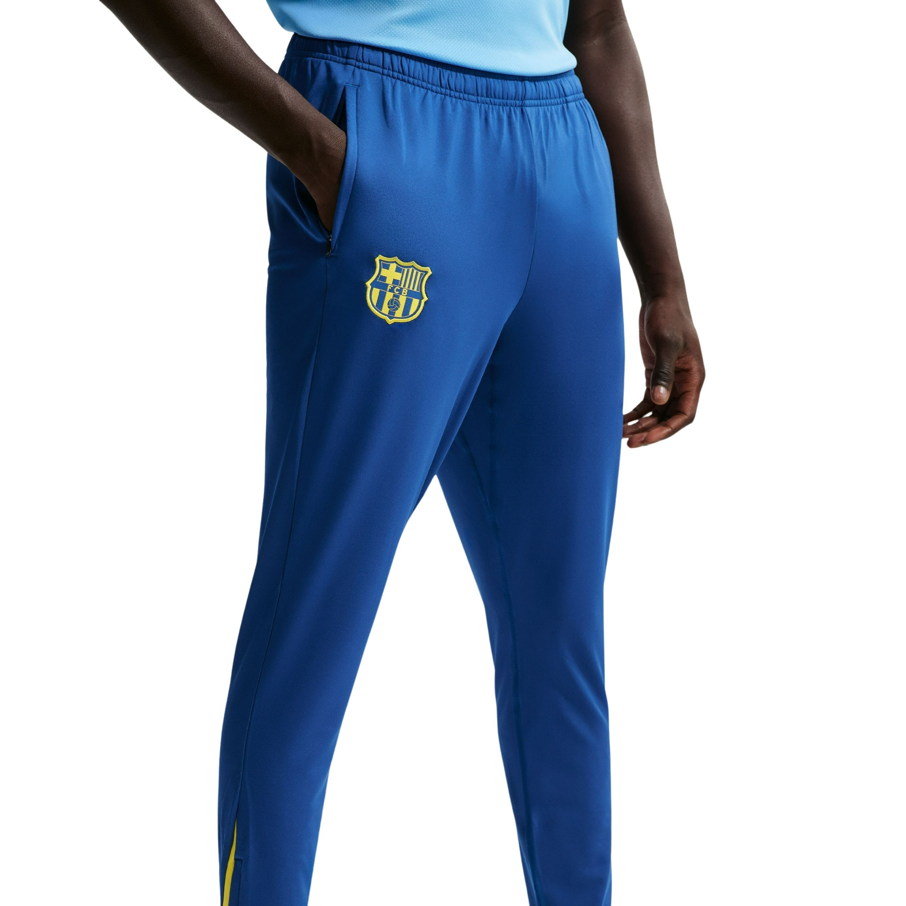 Nike FC Barcelona Strike Trainingsbroek 2025-2026 Donkerblauw Felgeel