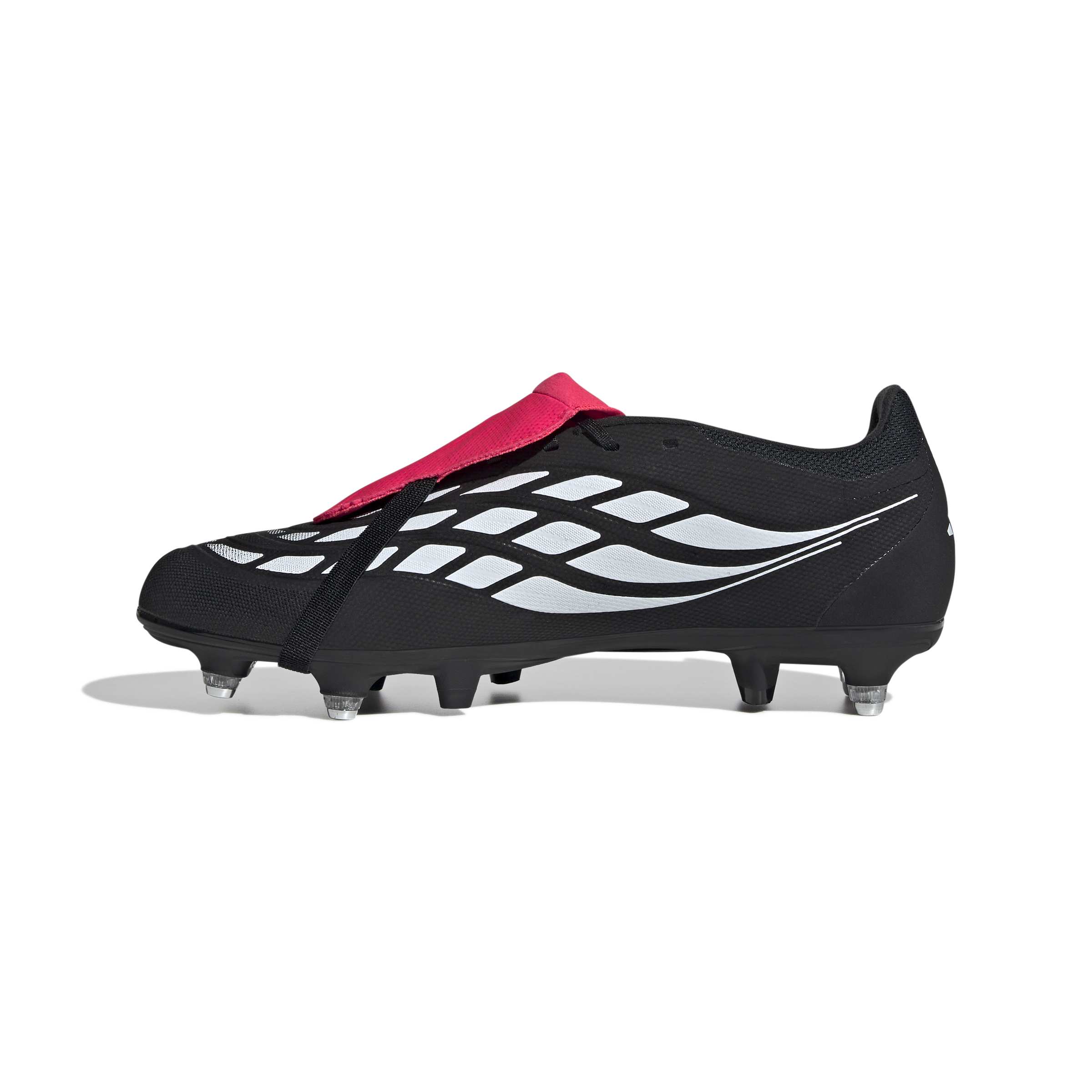 Adidas Predator League FT IJzeren-Nop Voetbalschoenen (SG) Zwart Wit Rood, foto 3