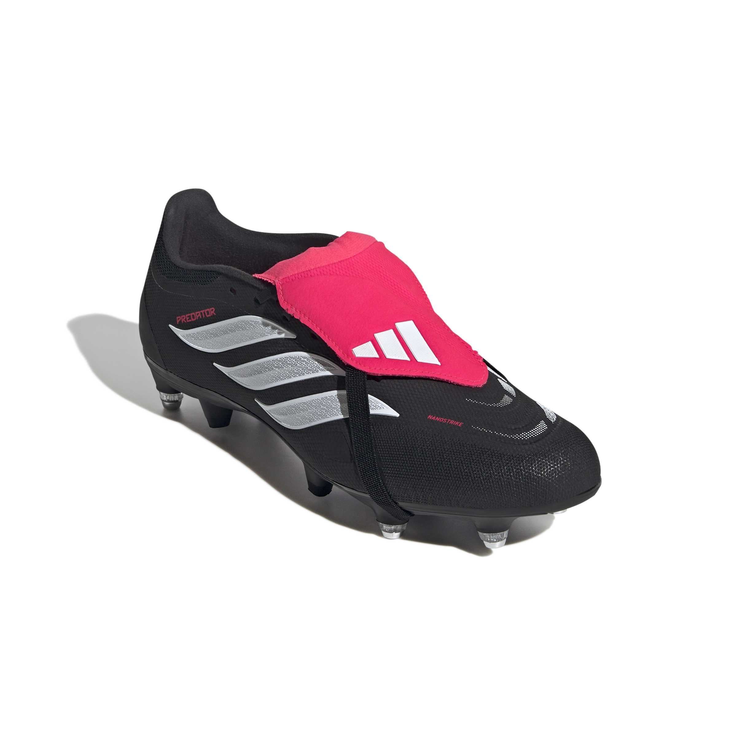 Adidas Predator League FT IJzeren-Nop Voetbalschoenen (SG) Zwart Wit Rood, foto 4