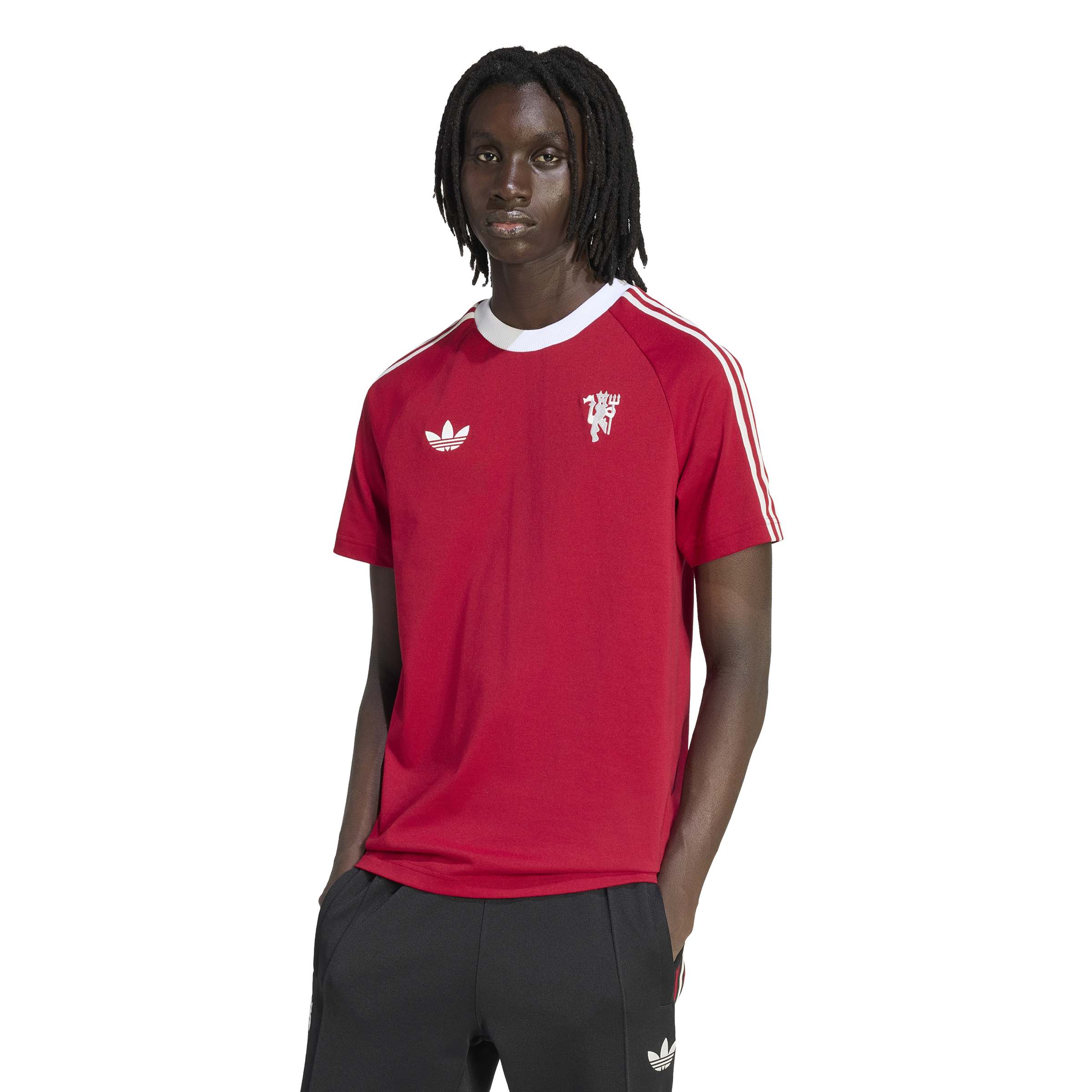 Adidas Manchester United Originals T-Shirt Rood Wit