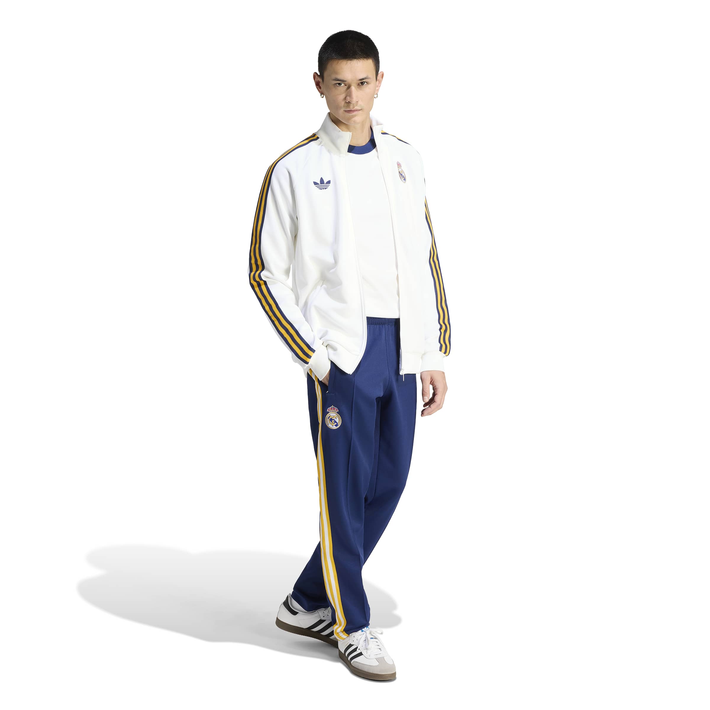 Adidas Real Madrid Originals Trainingspak Wit Donkerblauw Lichtoranje