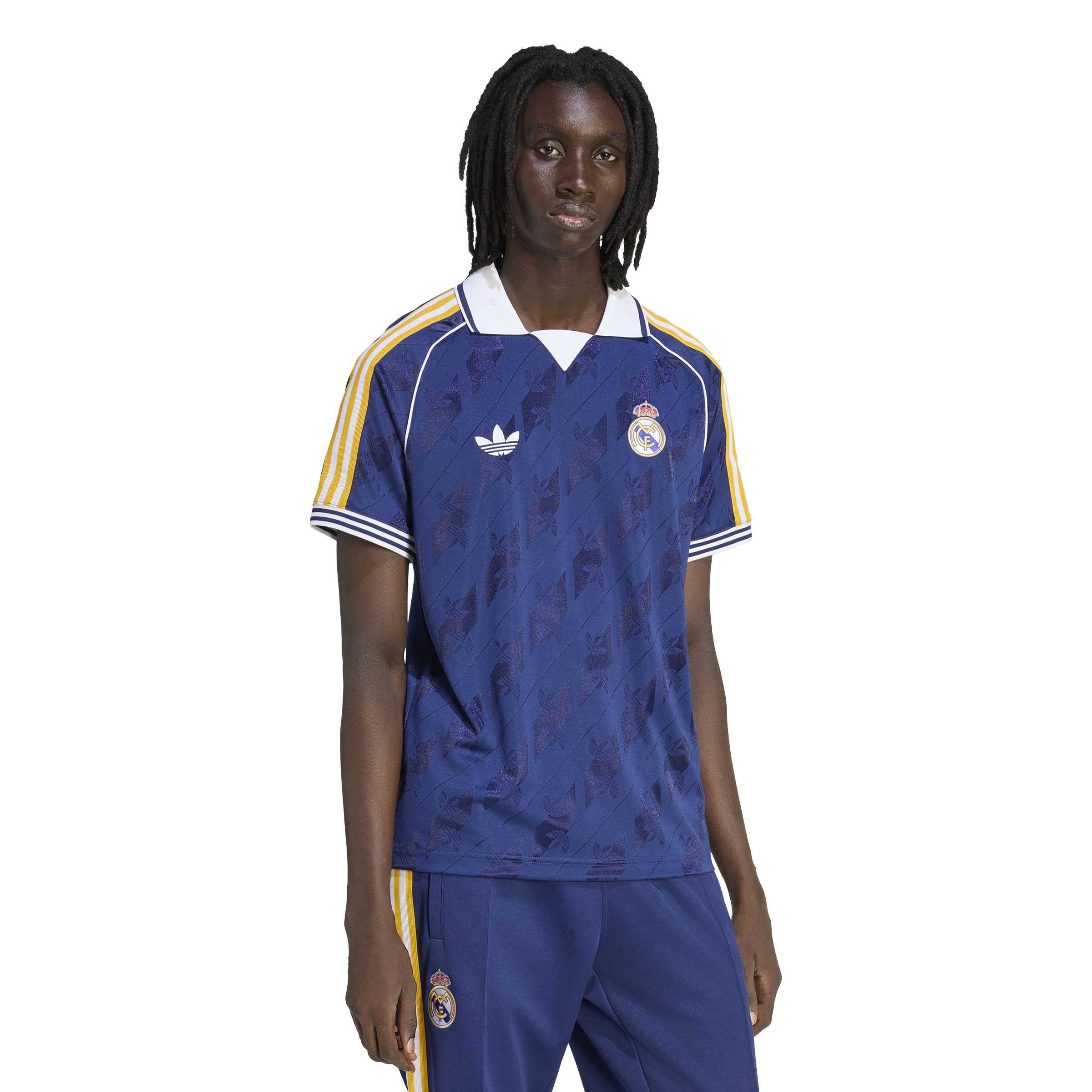 Adidas Real Madrid Originals T-Shirt Donkerblauw Wit Goud
