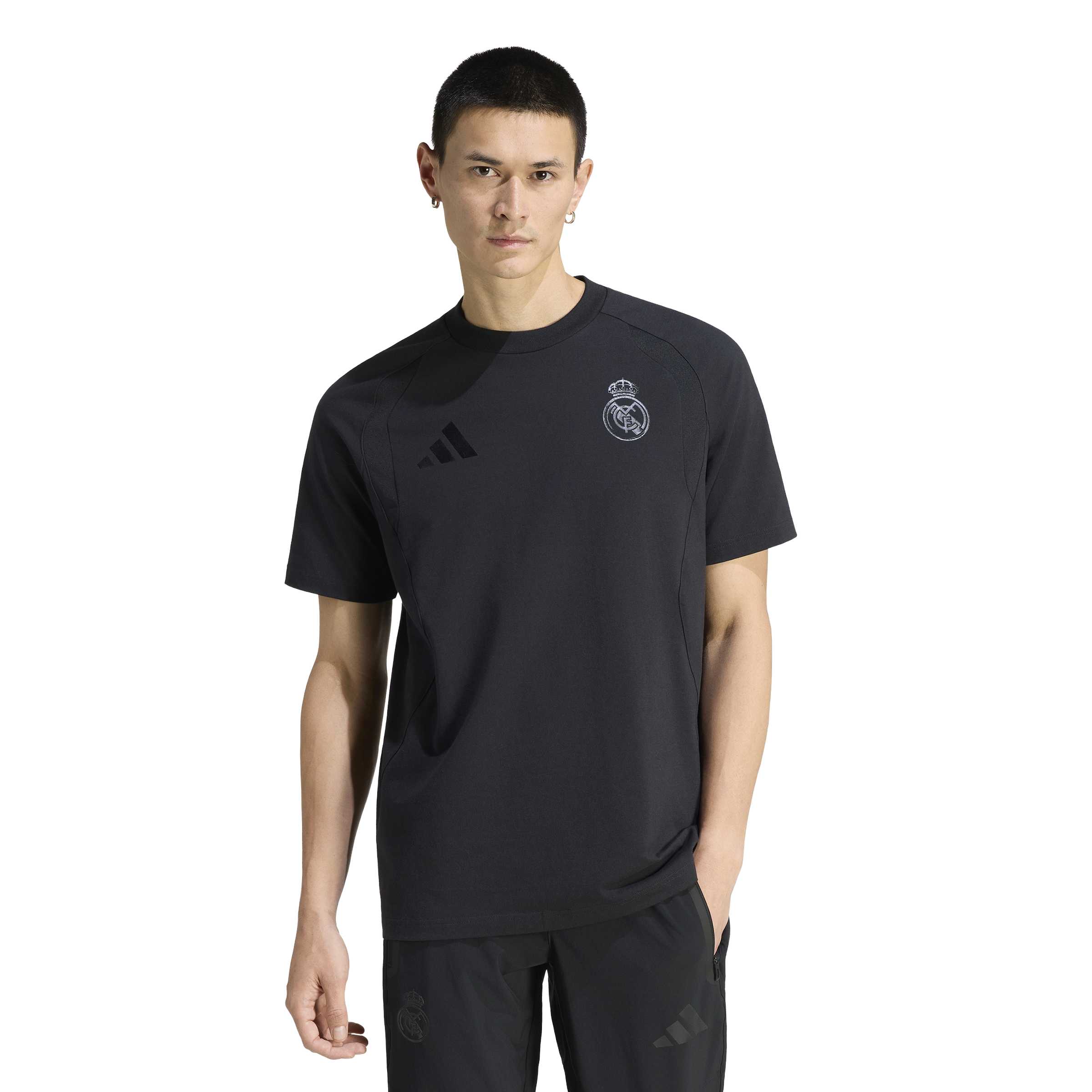 Adidas Real Madrid Tiro Travel T-Shirt Zwart