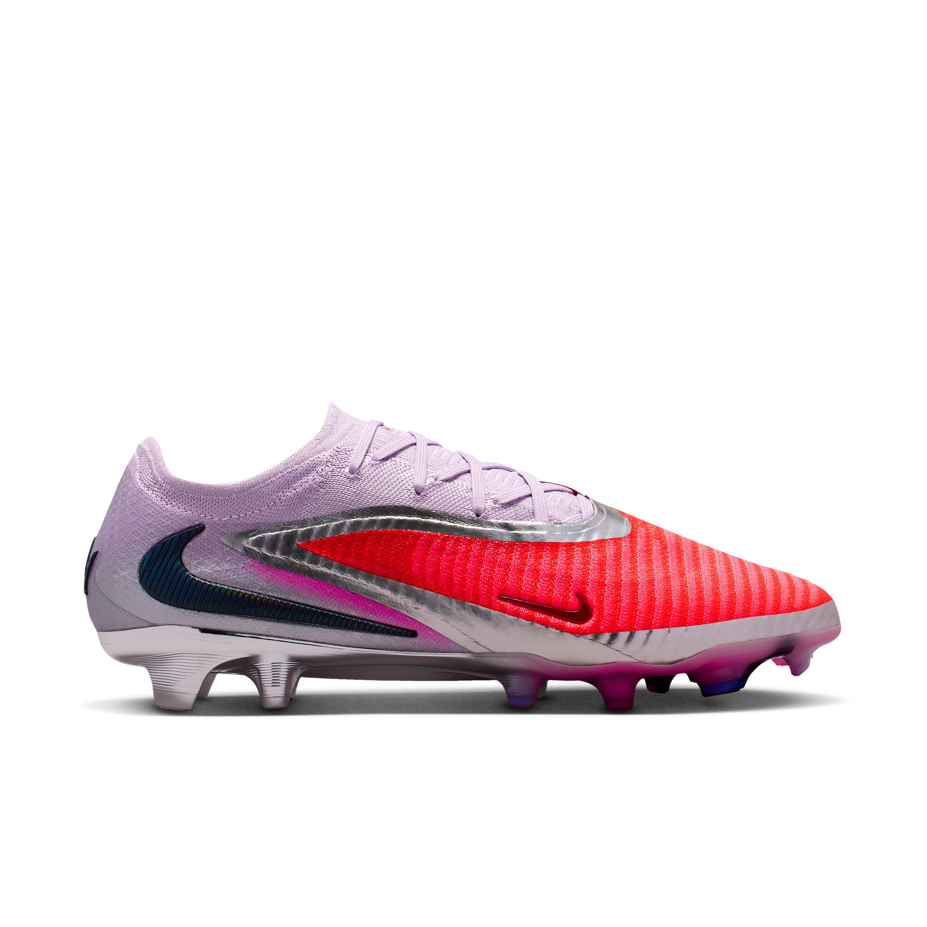 Nike Phantom 6 Low Alexia Putellas Elite Gras Voetbalschoenen (FG) Lichtpaars Felrood Zilver