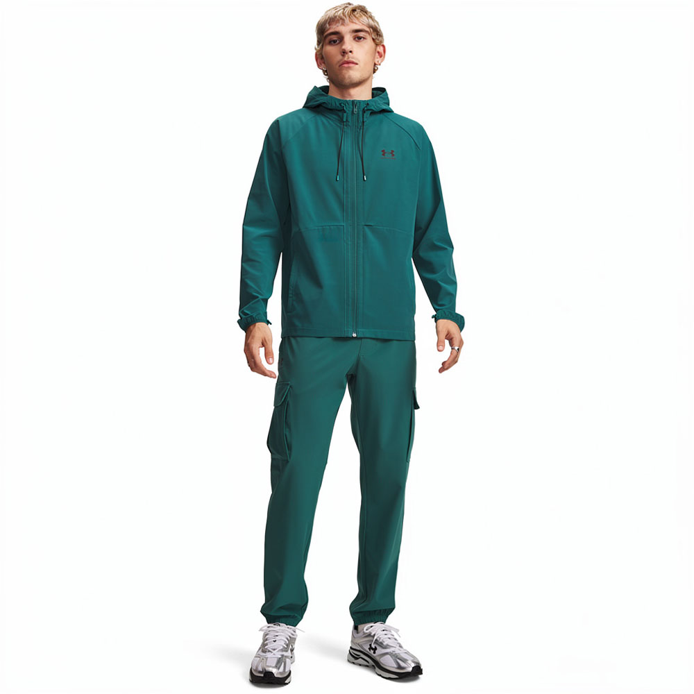 Under Armour Vibe Woven Cargo Trainingspak Donkergroen Zwart