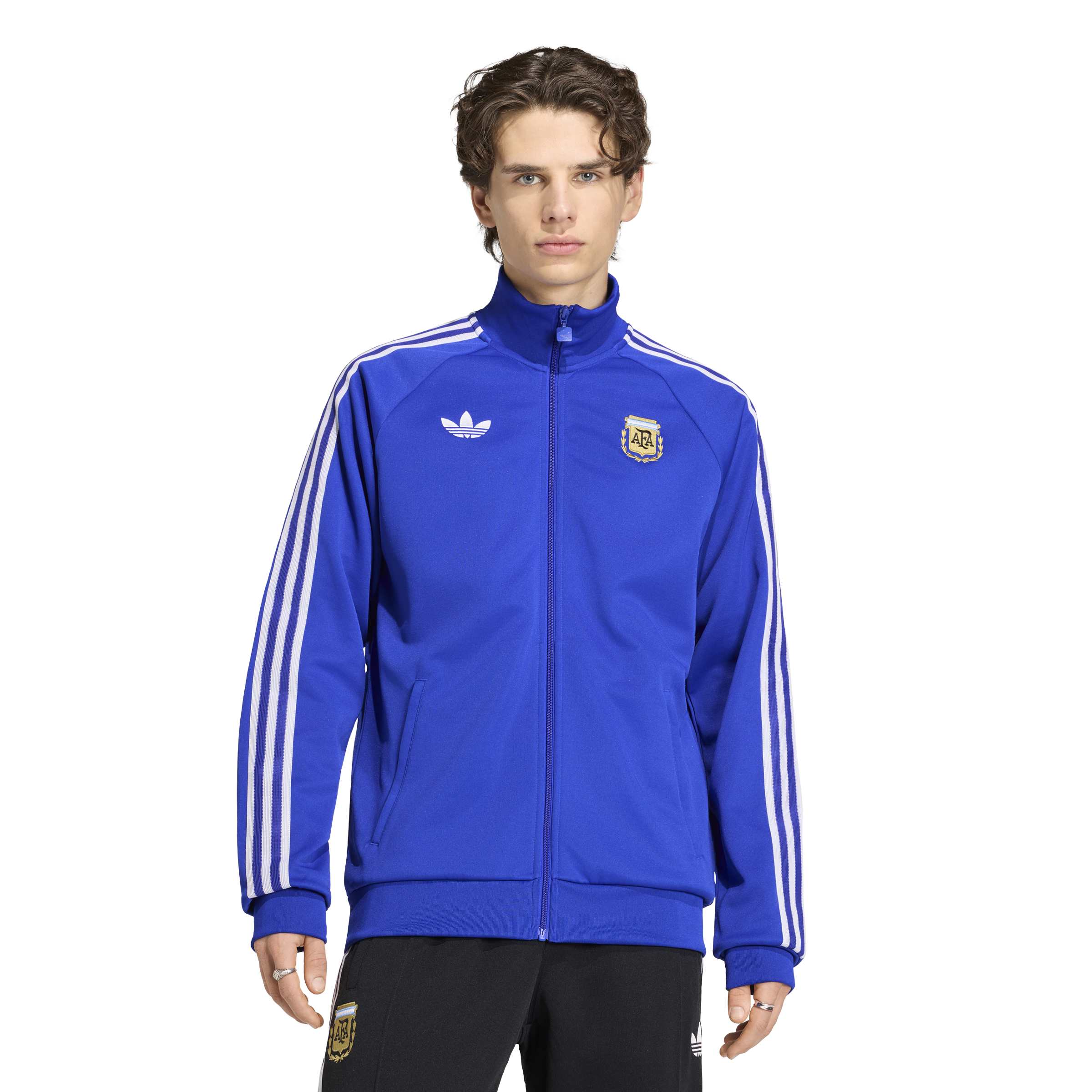 Adidas Argentinie Originals Trainingsjack Donkerblauw Wit Goud