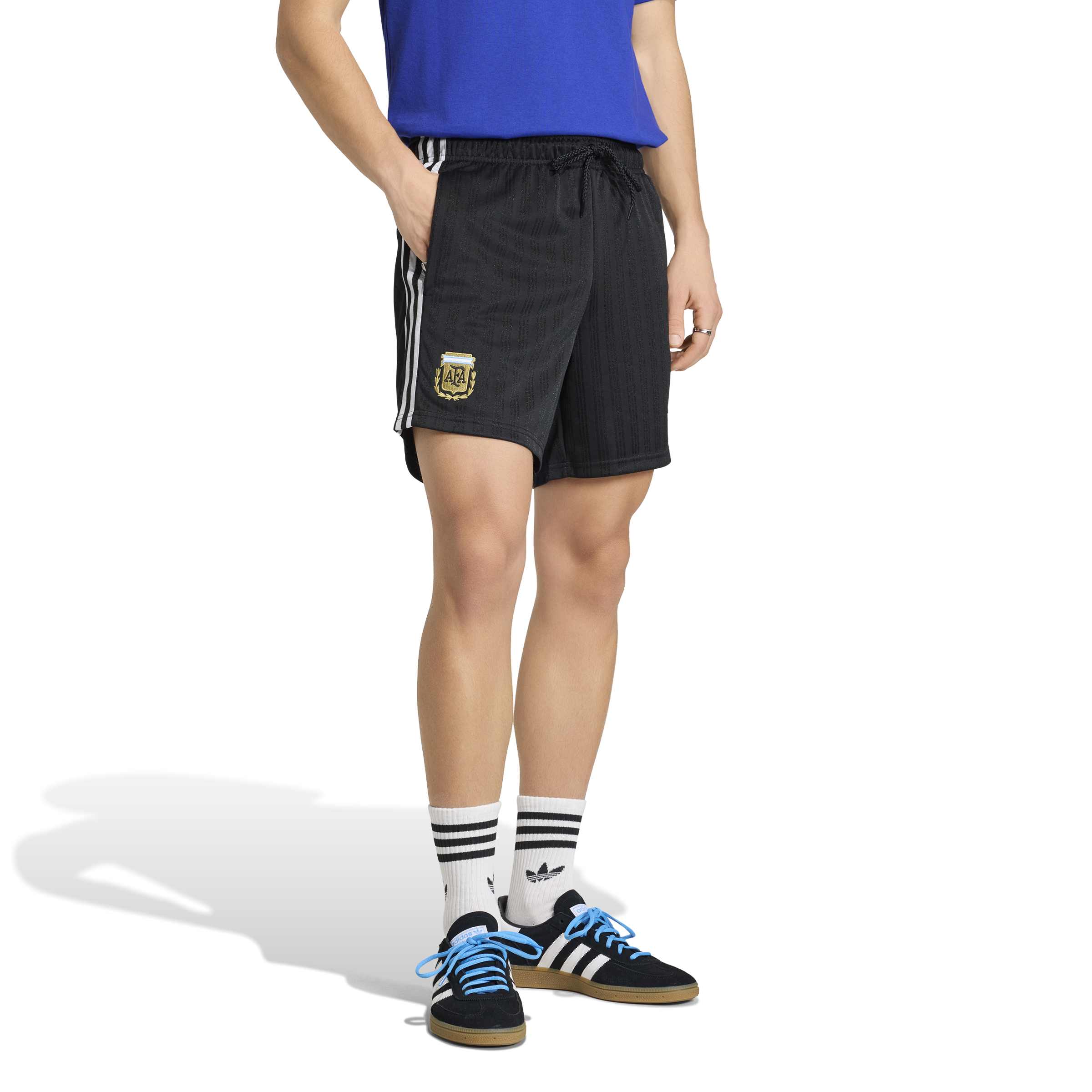 Adidas Argentini&euml; Originals Broekje Zwart Wit Goud