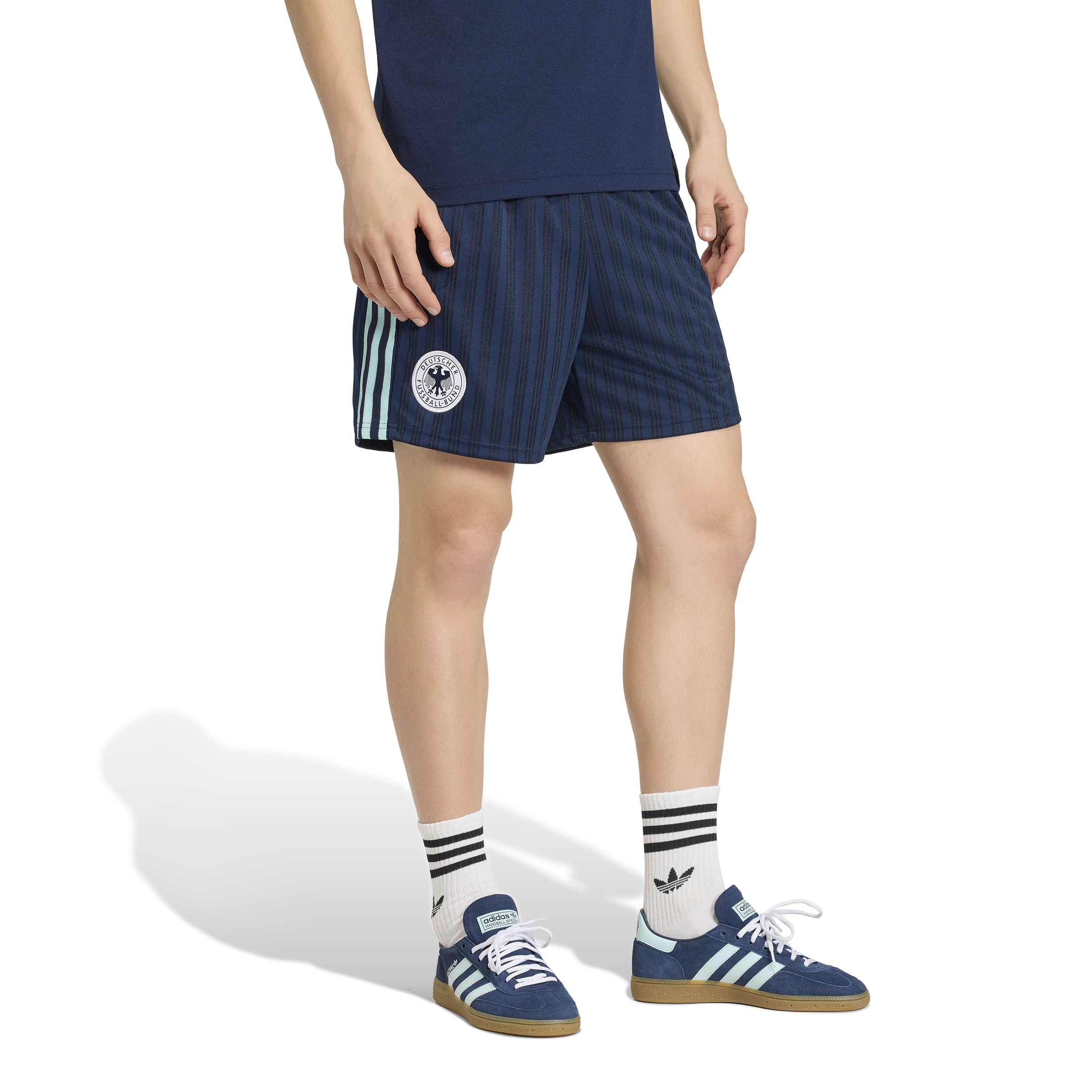 Adidas Duitsland Originals Broekje Donkerblauw Lichtblauw