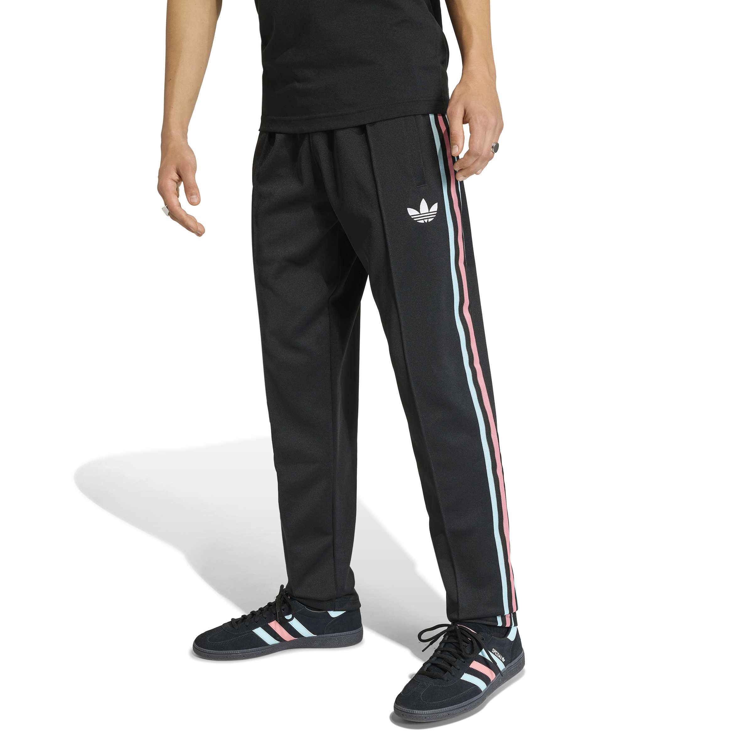Adidas Belgi&euml; Originals Trainingsbroek Zwart Lichtblauw Roze