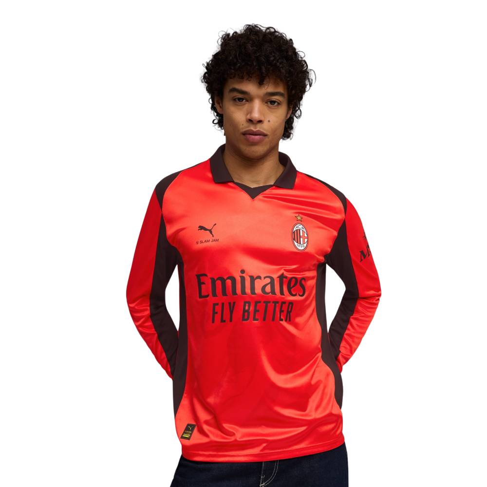 PUMA AC Milan X Slam Jam 4e Shirt Lange Mouwen 2025-2026 Rood