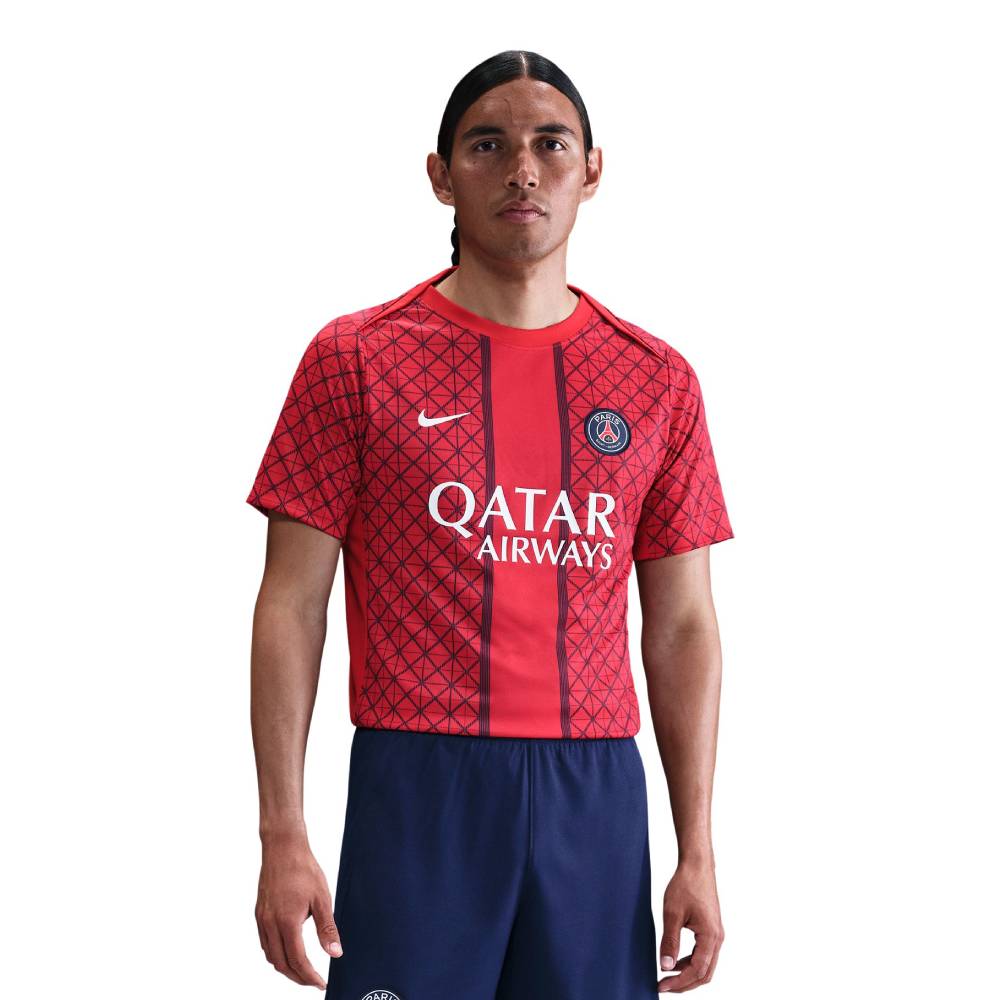 Nike Paris Saint-Germain Pre-Match Trainingsshirt 2025-2026 Rood Zwart Wit