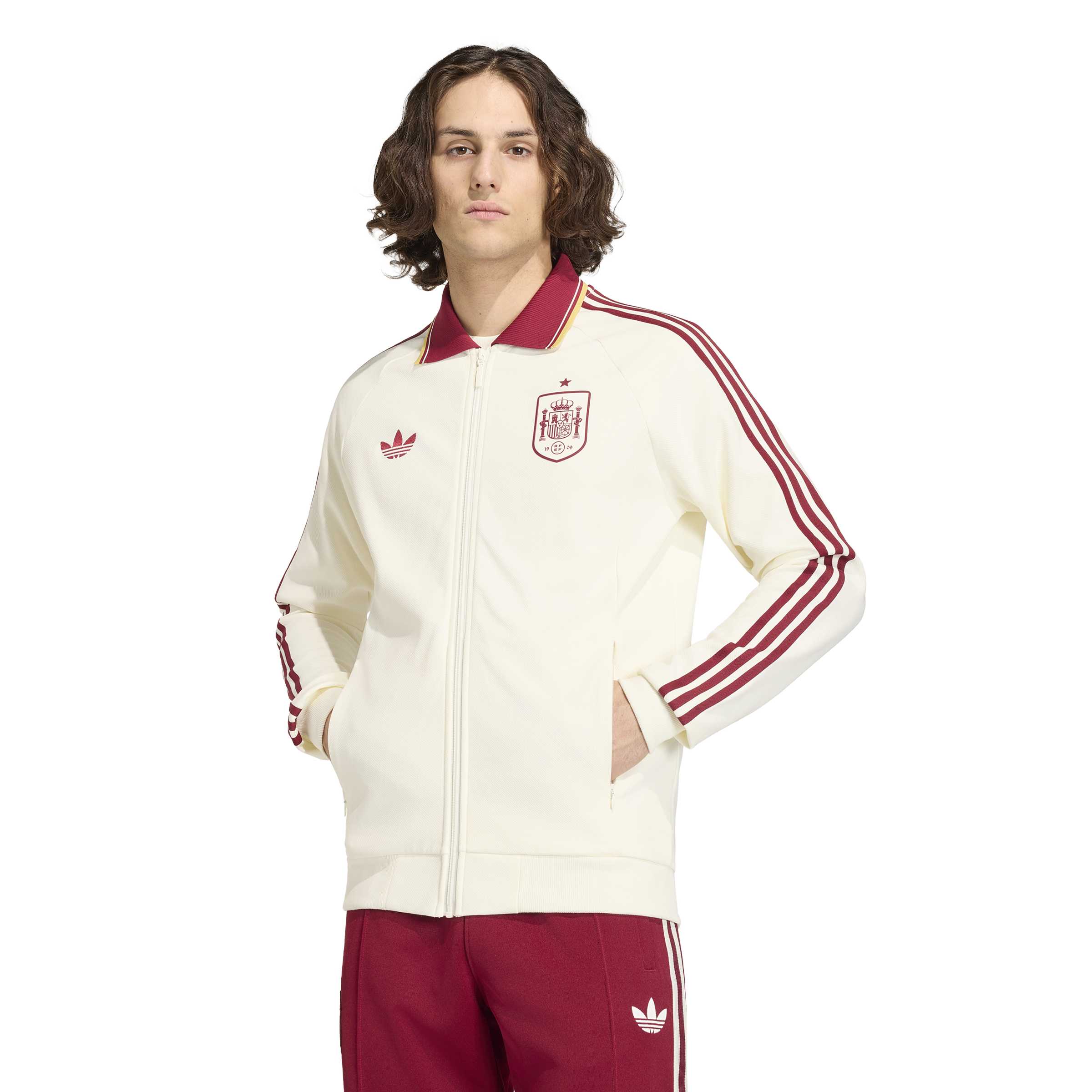 Adidas Spanje Originals Anthem Trainingsjack Wit Rood
