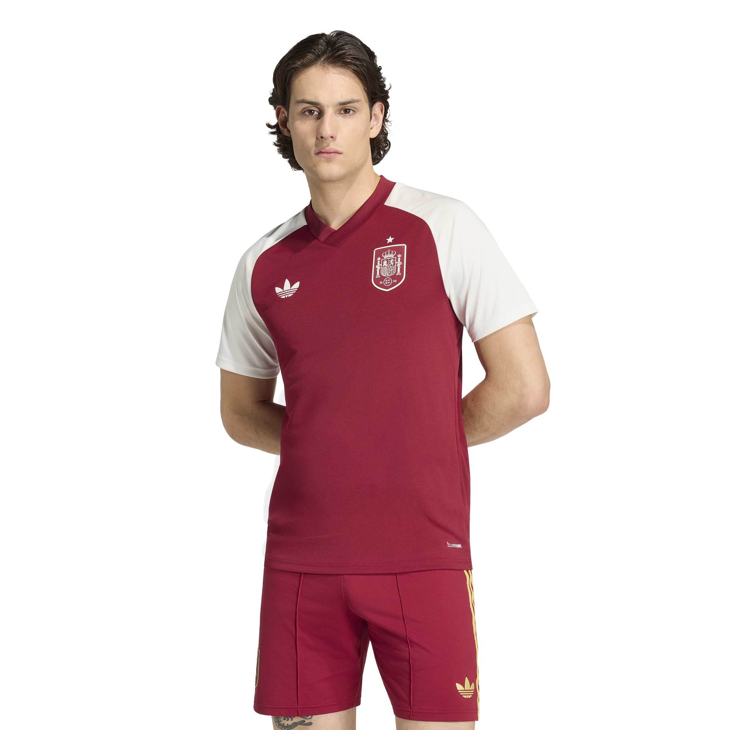 adidas Spanje Pre-Match Trainingsshirt 2026-2028 Rood Wit