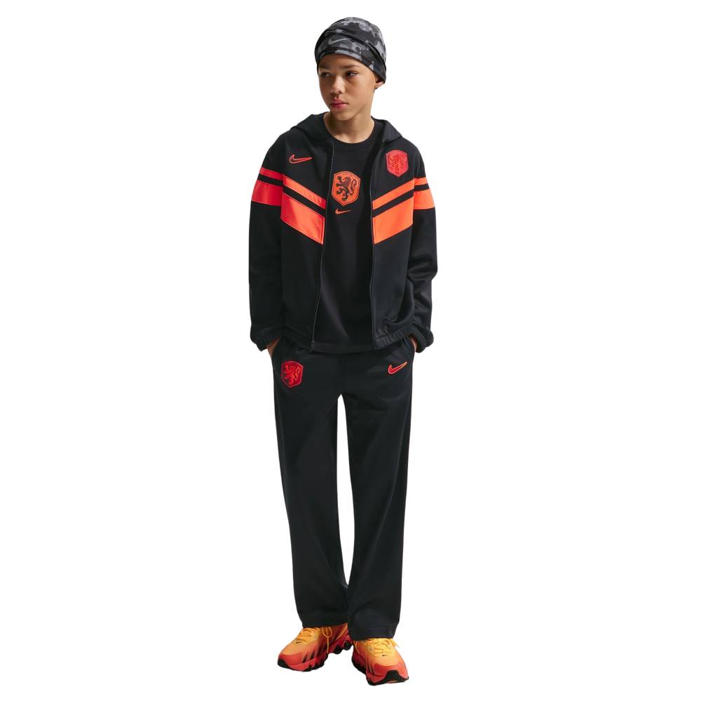 Nike Nederland Trainingspak Full-Zip 2026-2028 Kids Zwart Oranje