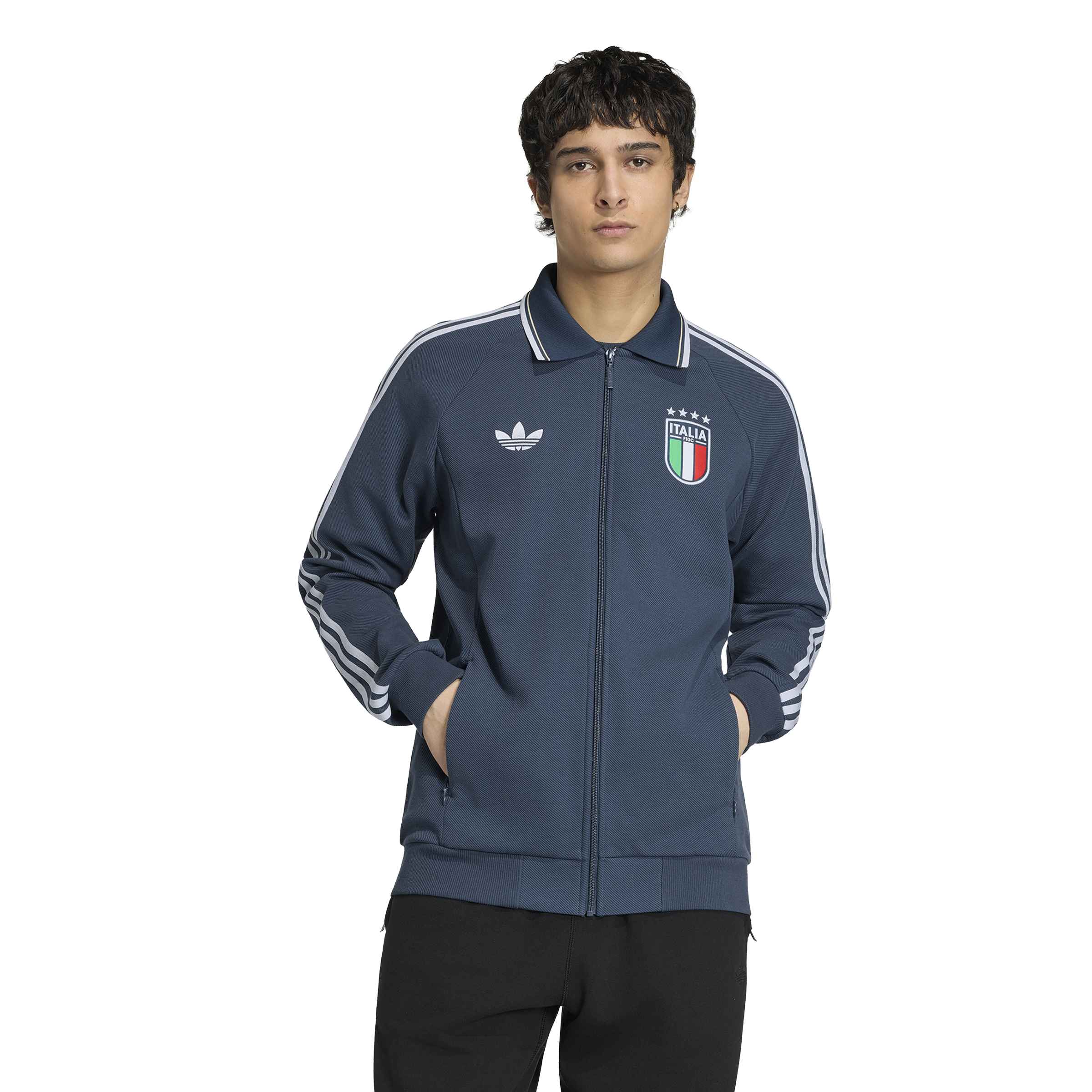 Adidas Itali&euml; Originals Anthem Trainingsjack Donkerblauw Wit