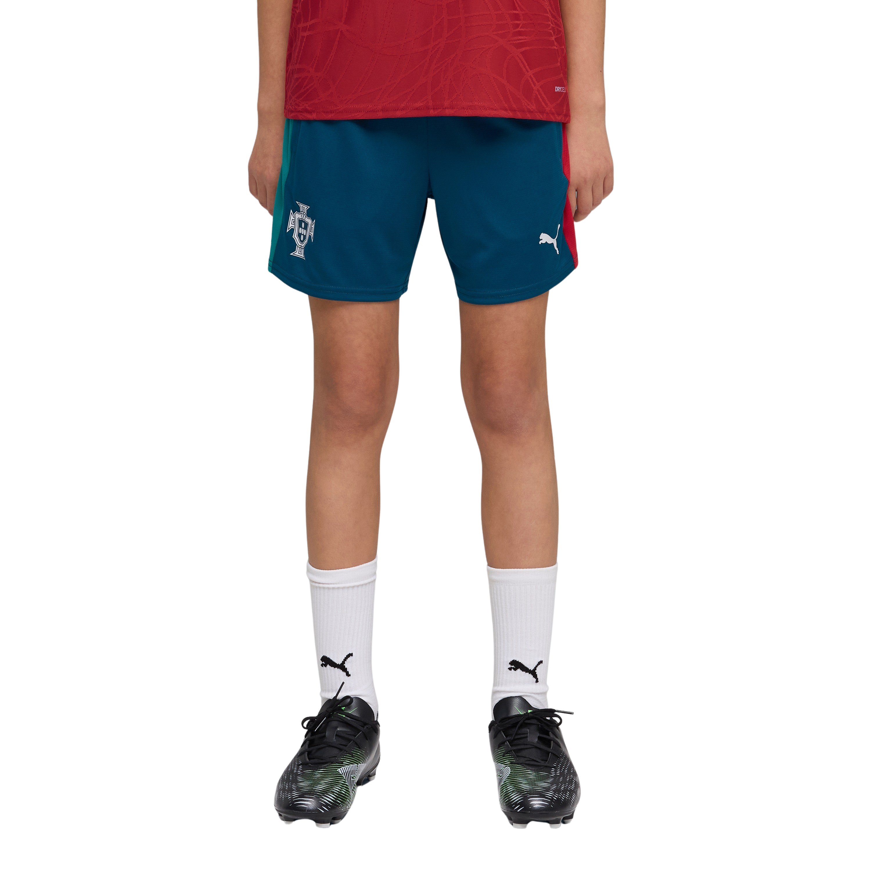 PUMA Portugal Trainingsbroekje 2026-2028 Kids Blauwgroen Wit