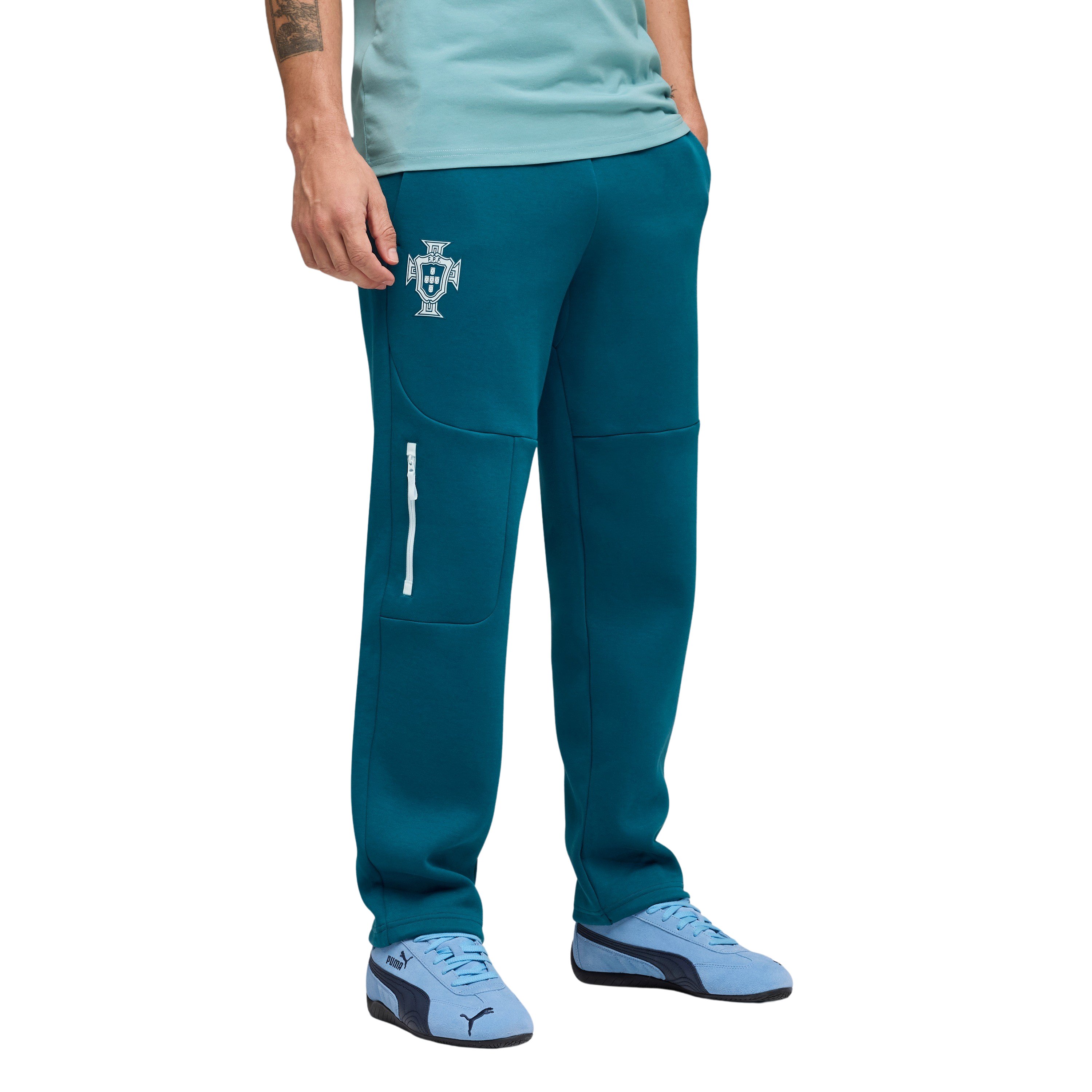 PUMA Portugal tech Trainingsbroek 2026-2028 Blauwgroen Wit
