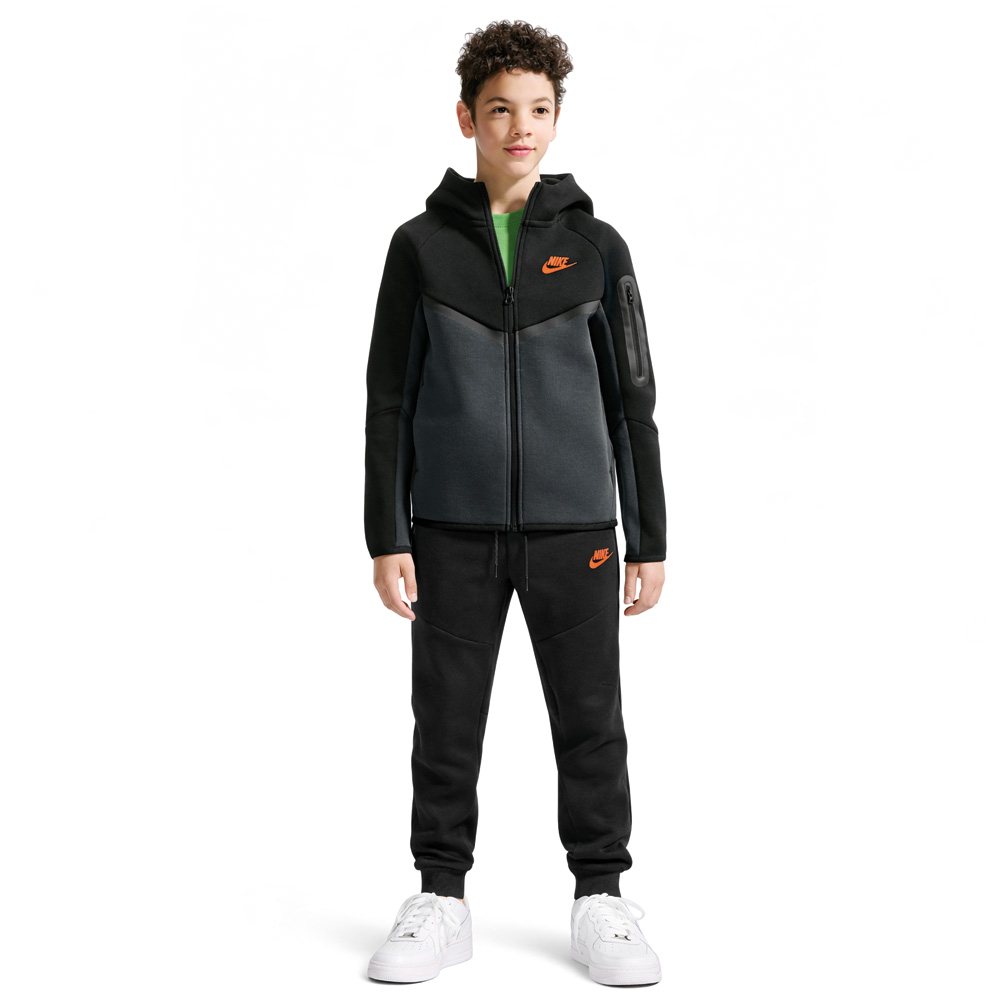 Nike Tech Fleece Sportswear Trainingspak Kids Zwart Donkergrijs Rood