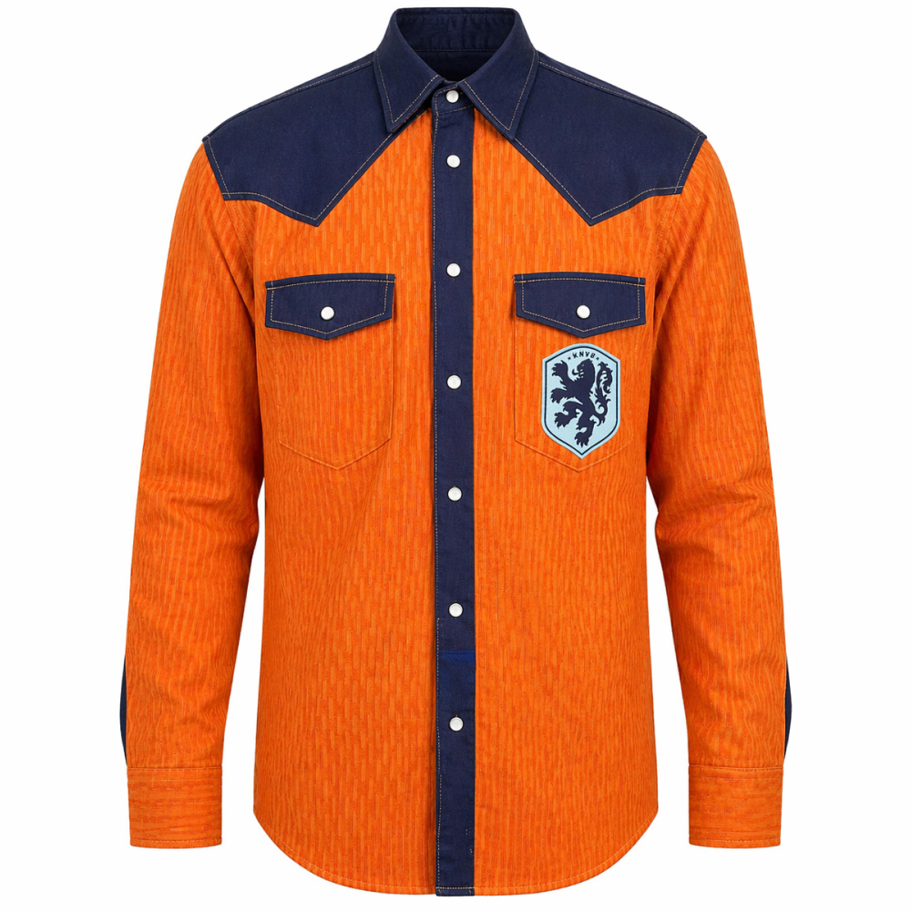 FC88 Nederland Cowboy Blouse Oranje Donkerblauw Lichtblauw